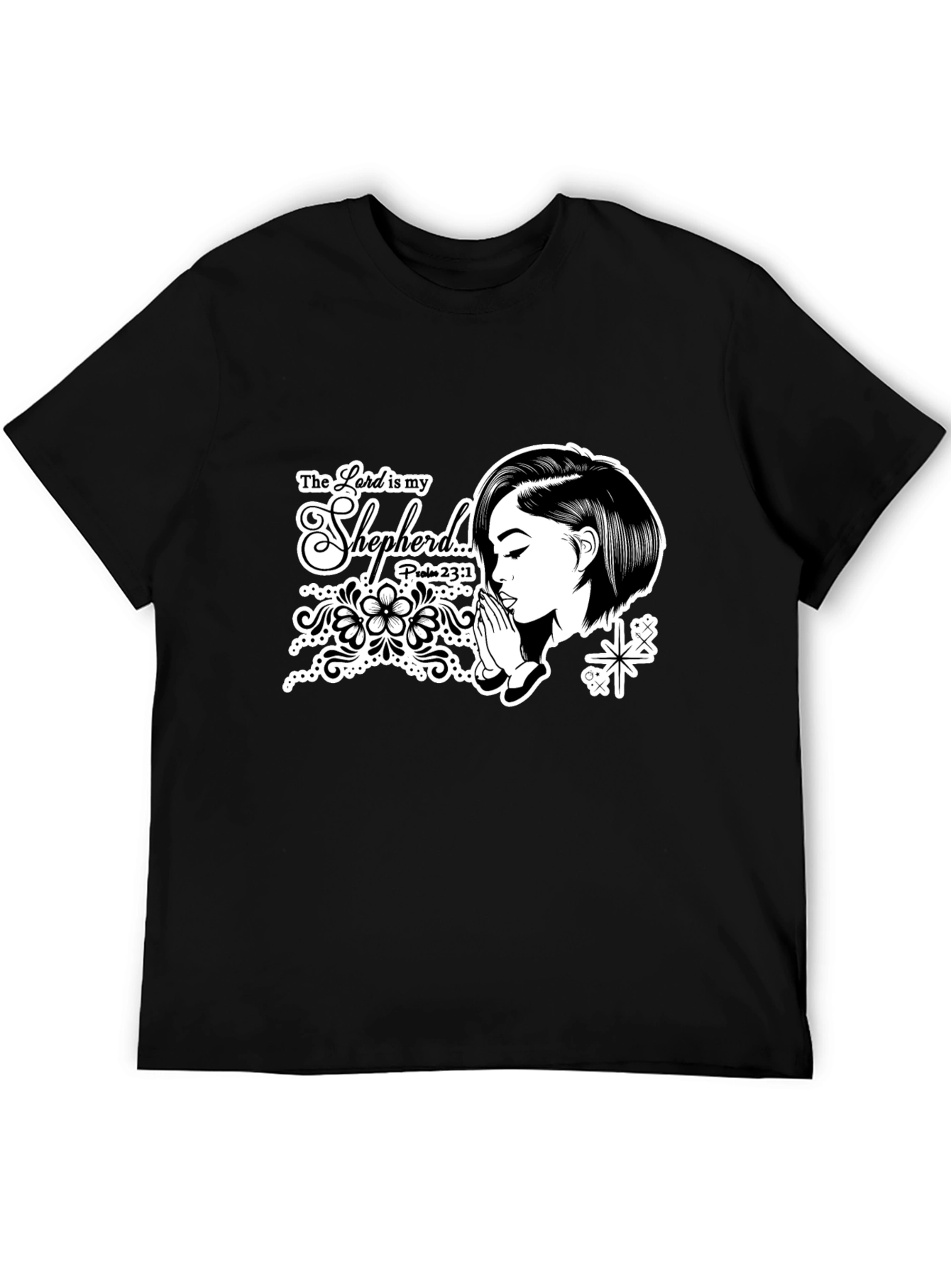 Black The Lord Is My Shepherd T-Shirt - Black view 5