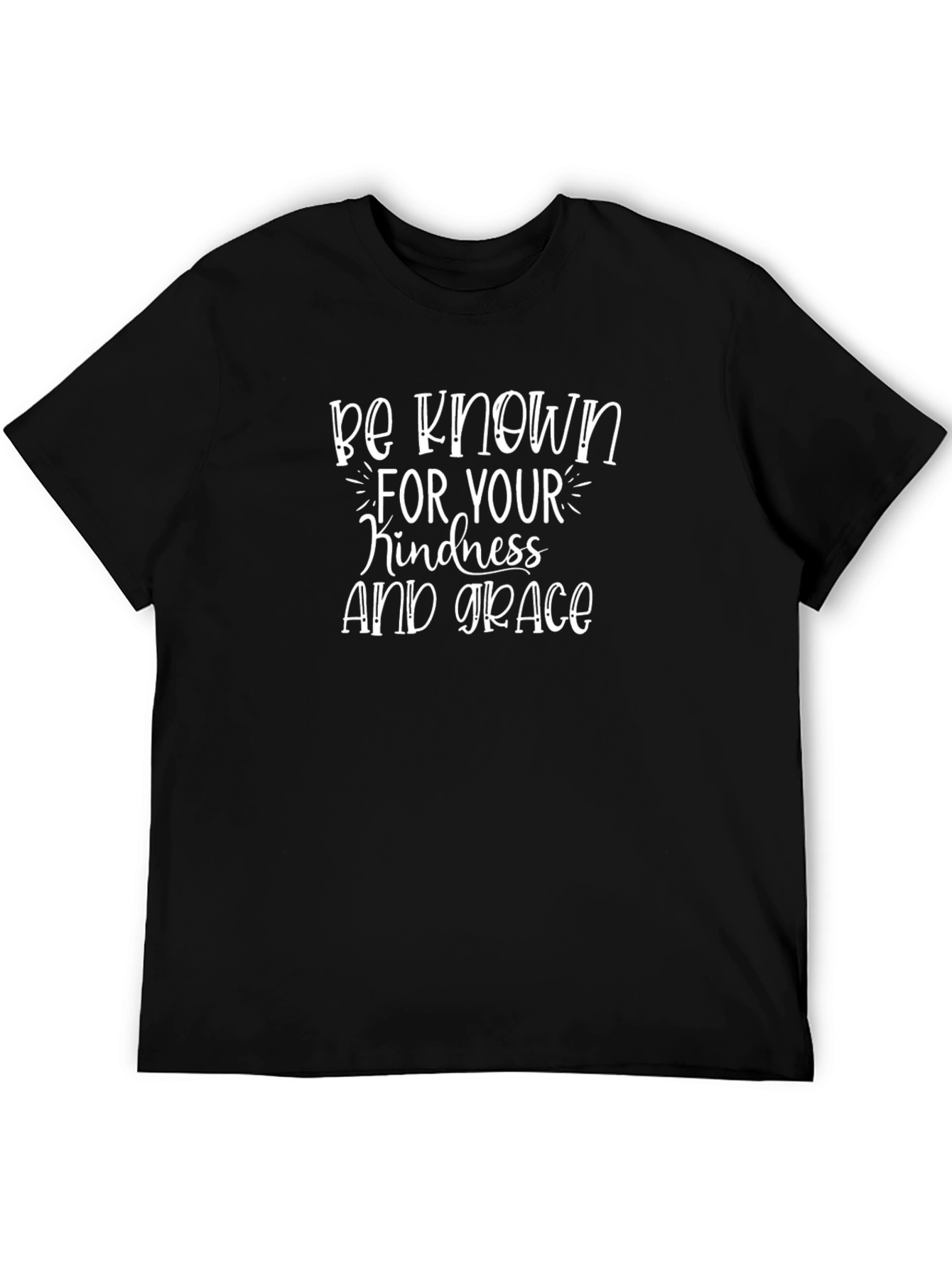 Black Kindness & Grace Black Graphic T-Shirt view 5