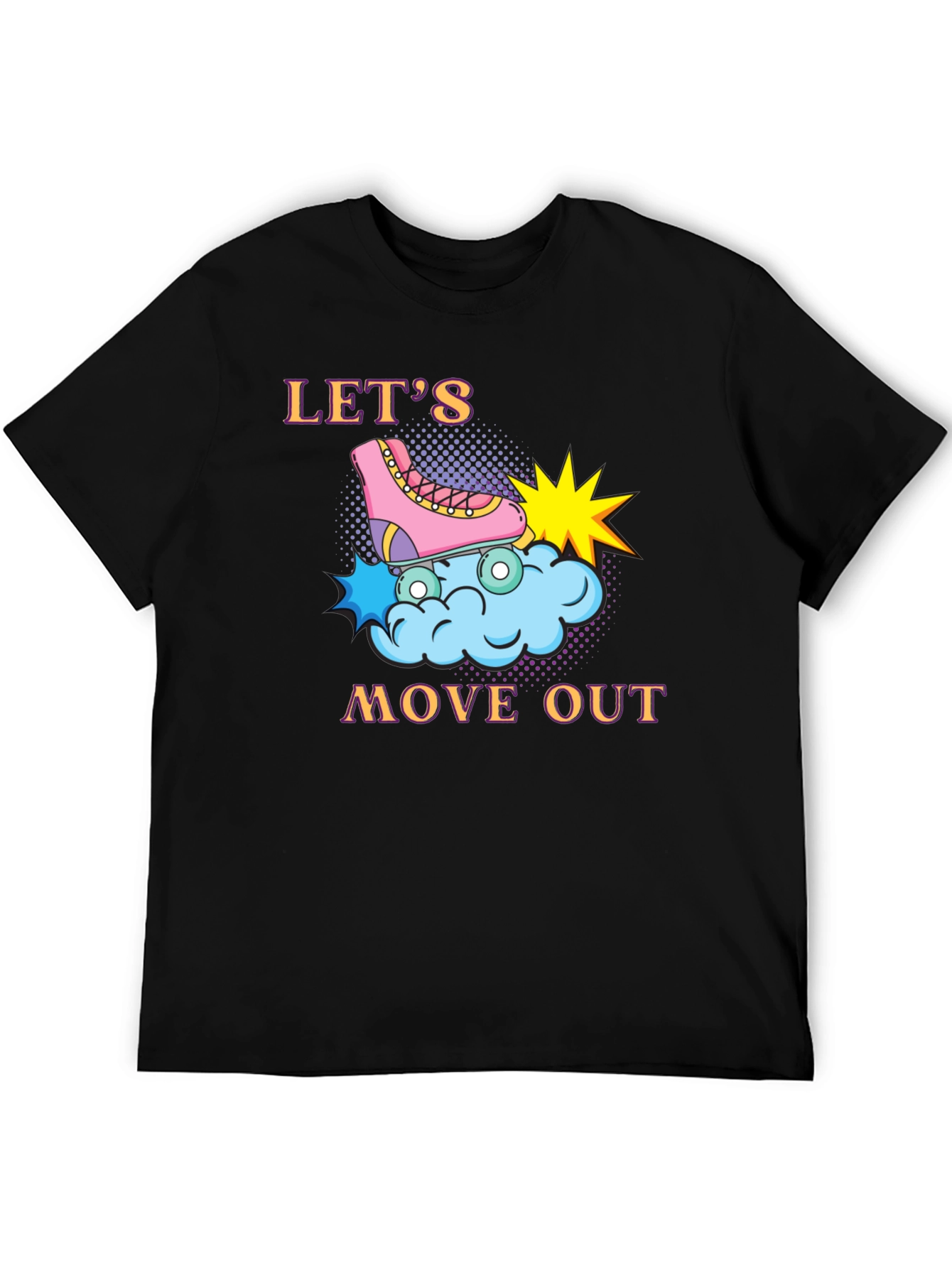 Black Let's Move Out Graphic T-Shirt view 5