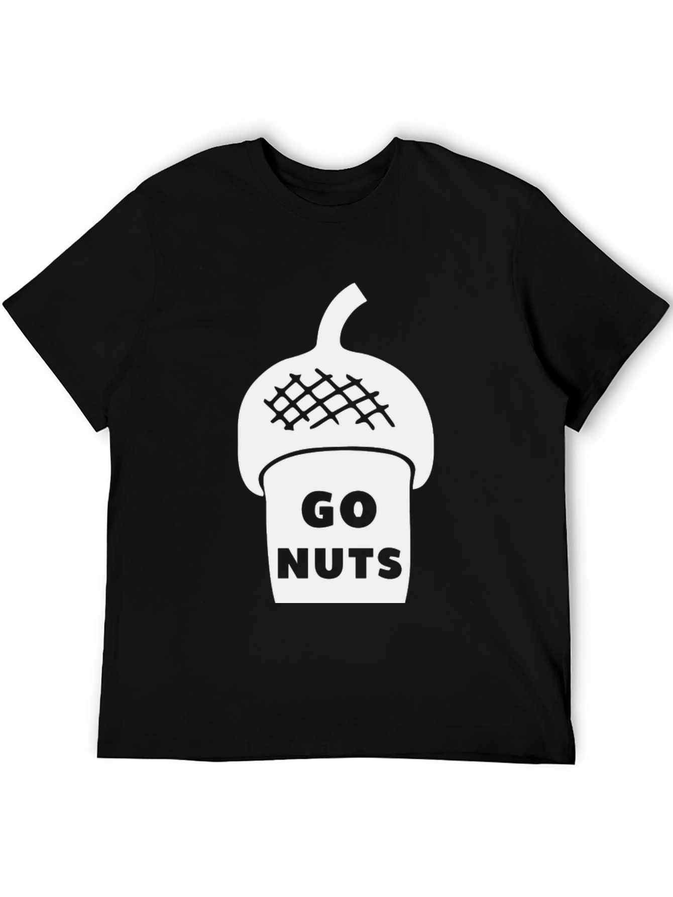 Black Go Nuts Acorn Graphic T-Shirt view 5