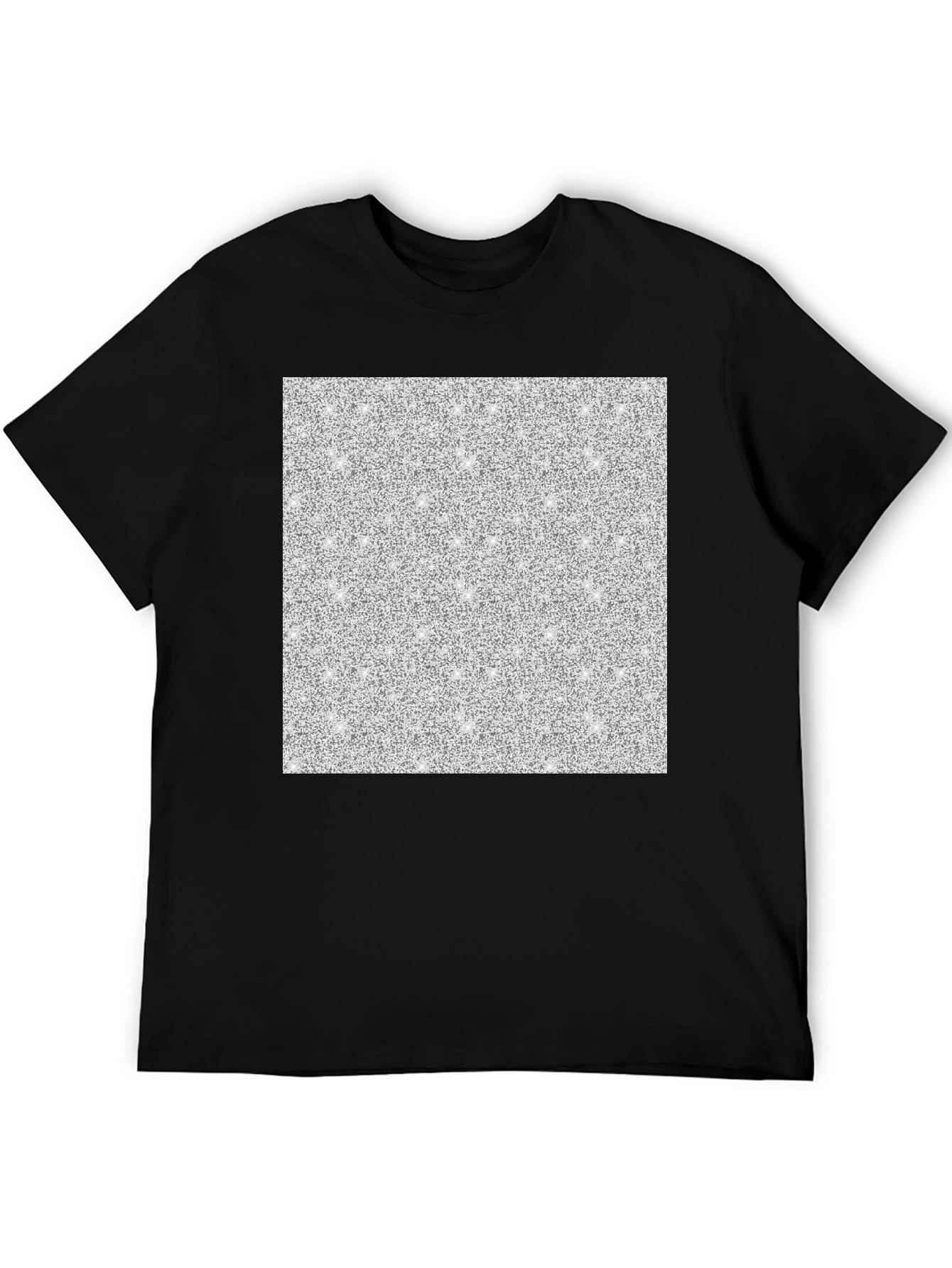 Black Abstract Pattern Black T-Shirt view 5