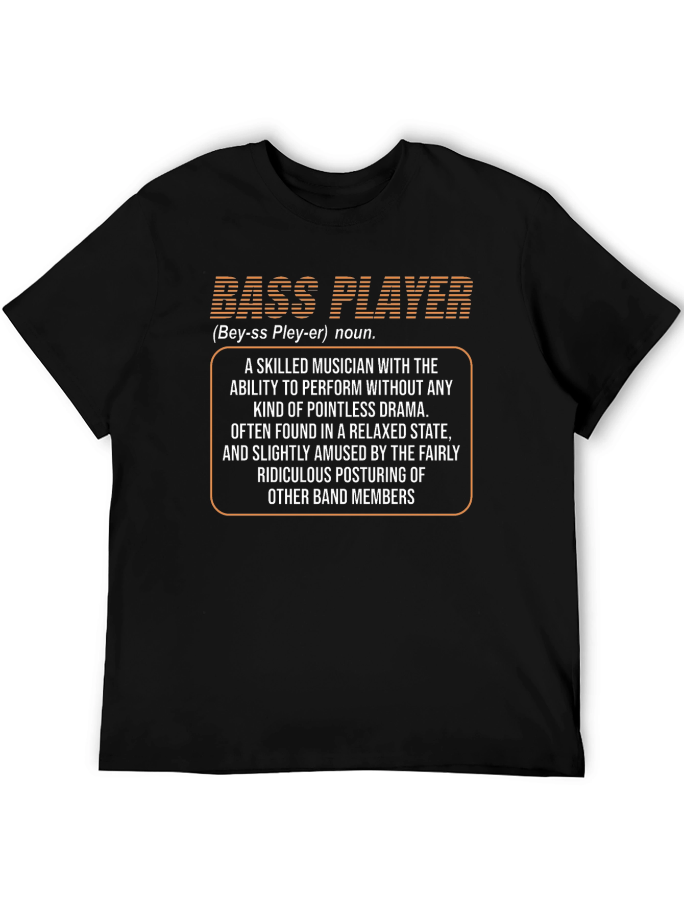 Black Bass Player Definition T-Shirt - Musician Gift view 5