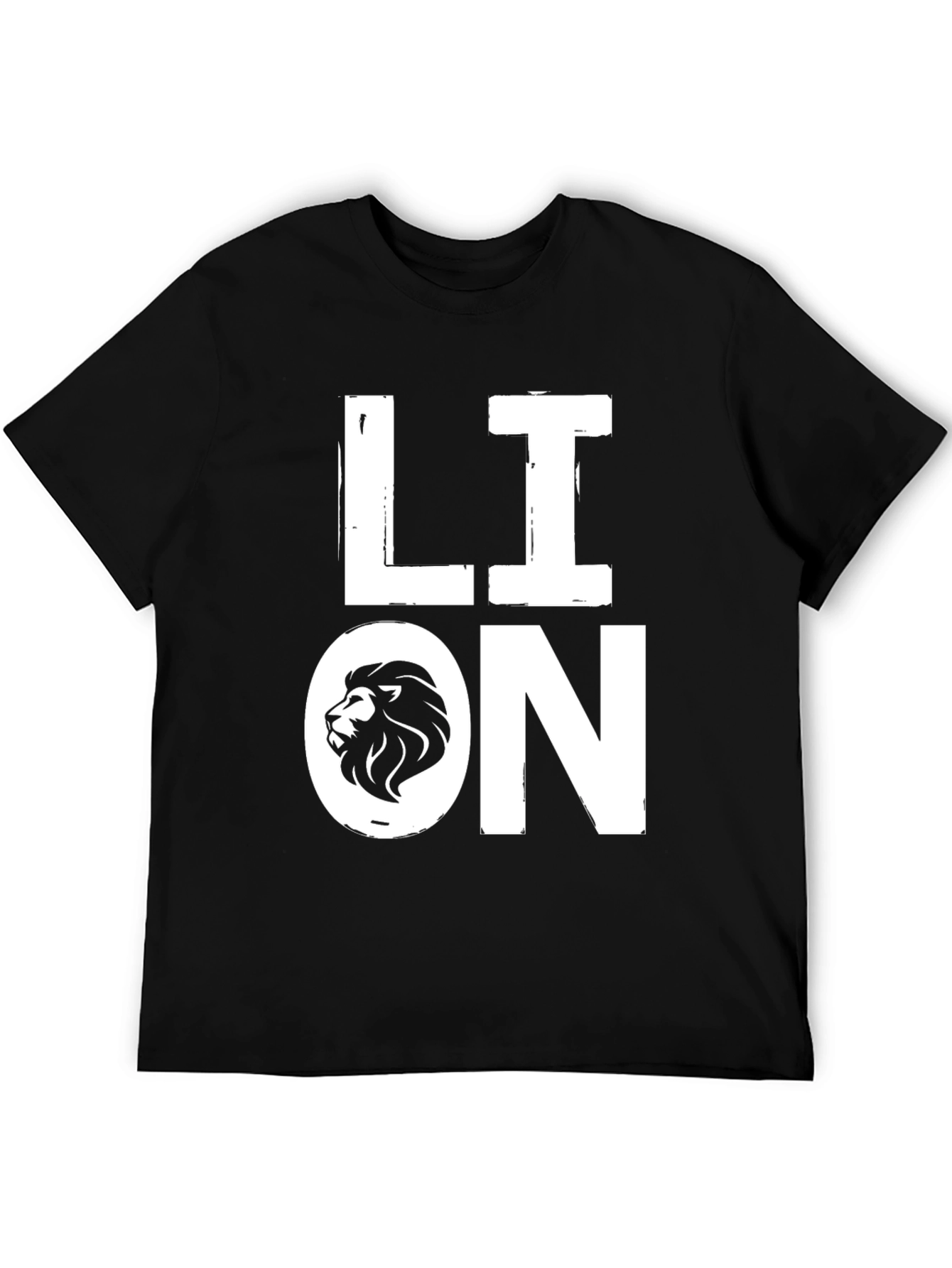 Black Lion Graphic Tee - Cool Animal Print T-Shirt view 5