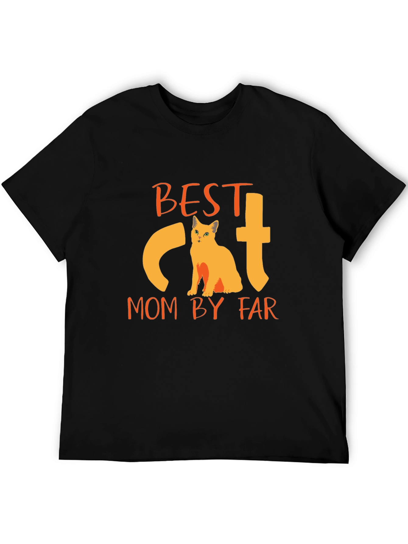 Black Best Cat Mom T-Shirt - Novelty Graphic Tee view 5