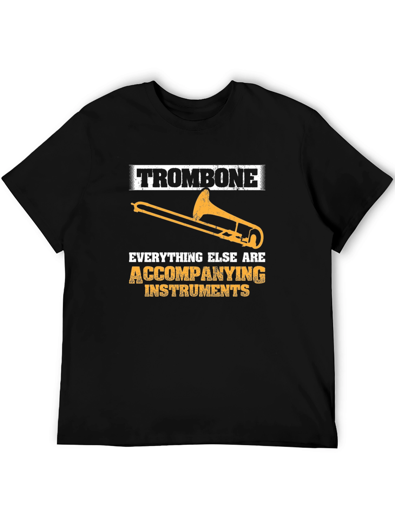 Black Trombone Player's T-Shirt - Accompanying Instruments view 5