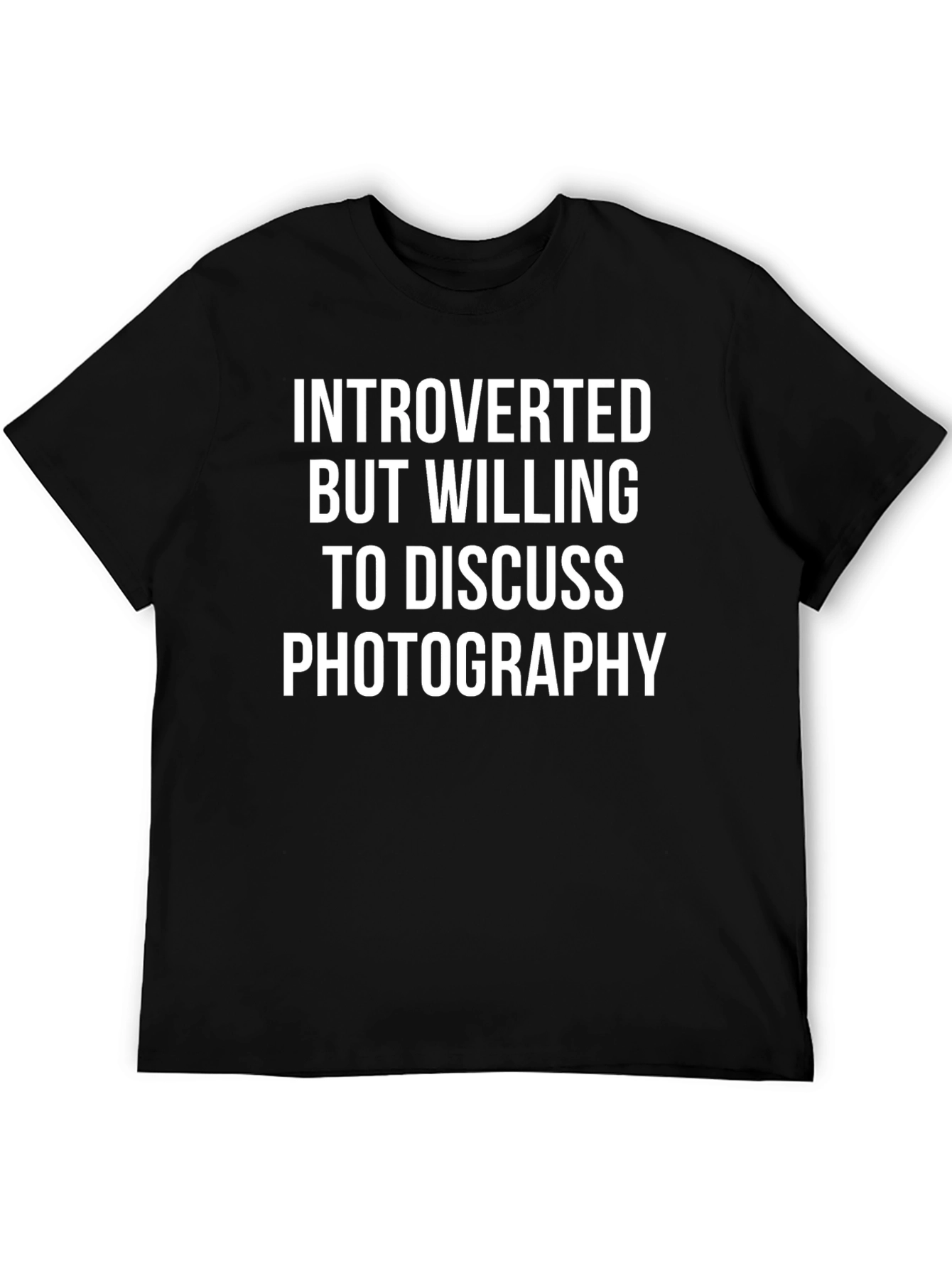 Black Introverted Photography T-Shirt - Discuss Photography view 5