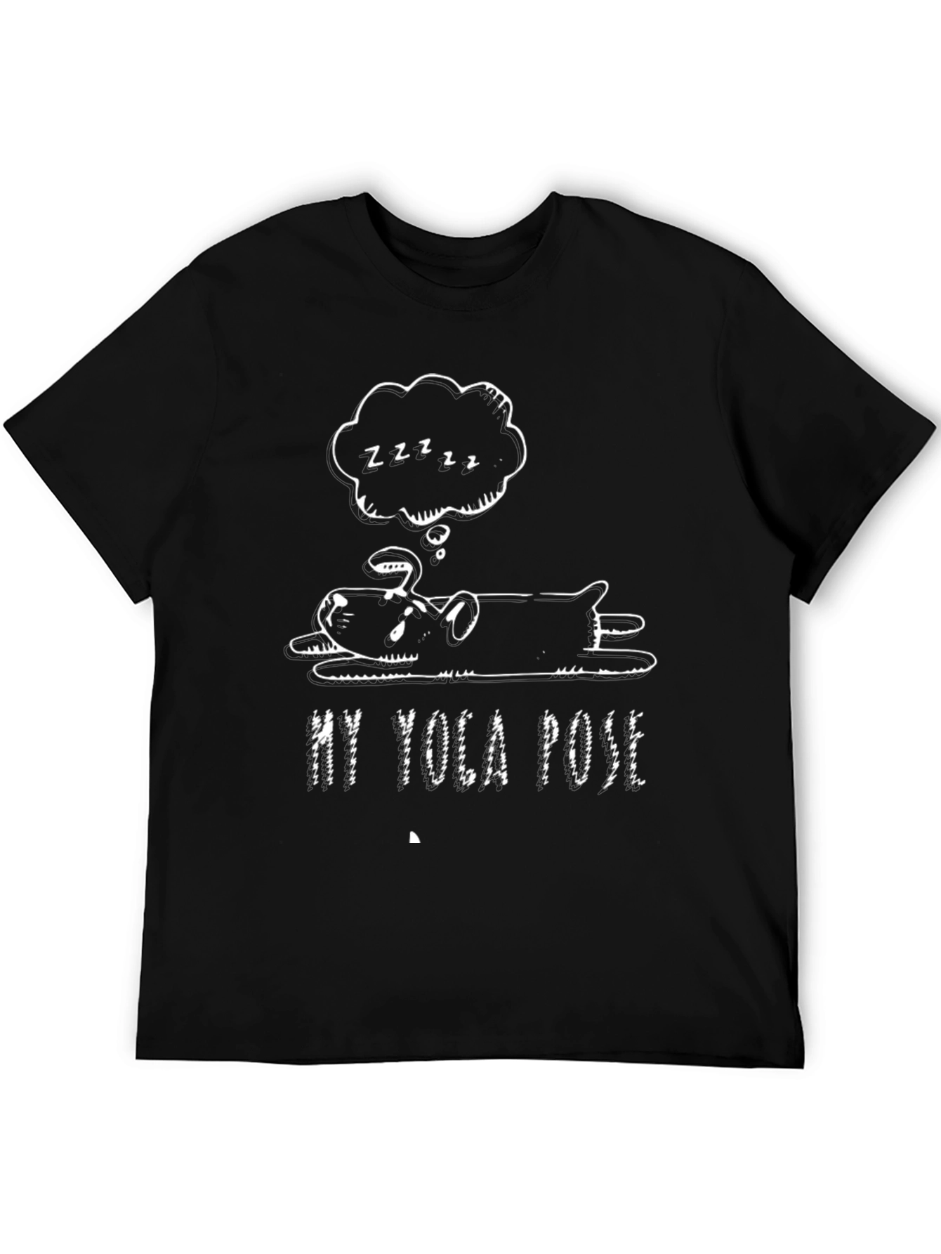 Black My Yoga Pose Black Graphic T-Shirt view 5
