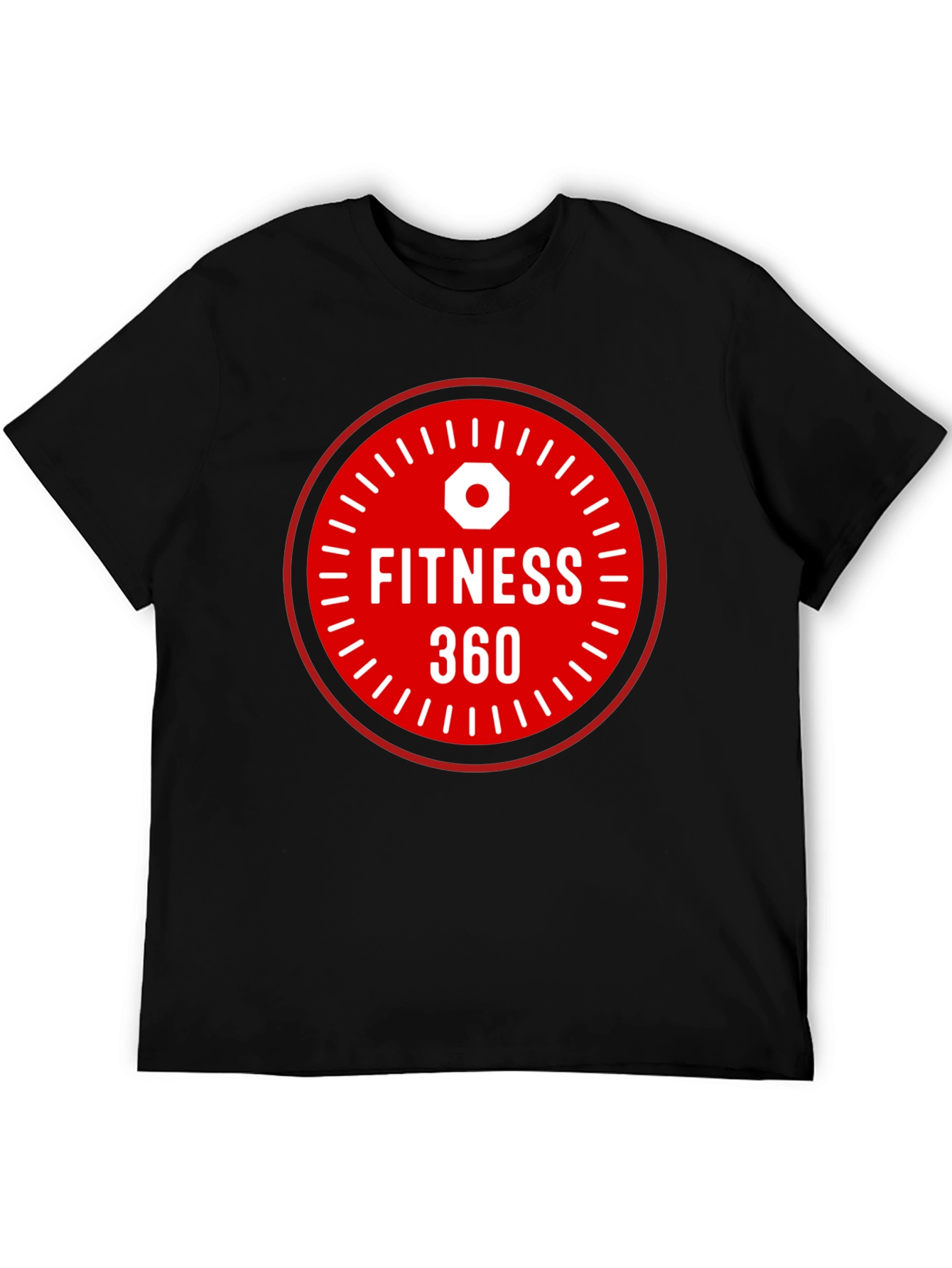 Black Fitness 360 Graphic T-Shirt - Black view 5