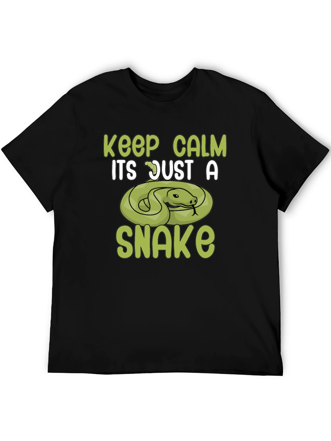 Black Keep Calm Snake T-Shirt view 5