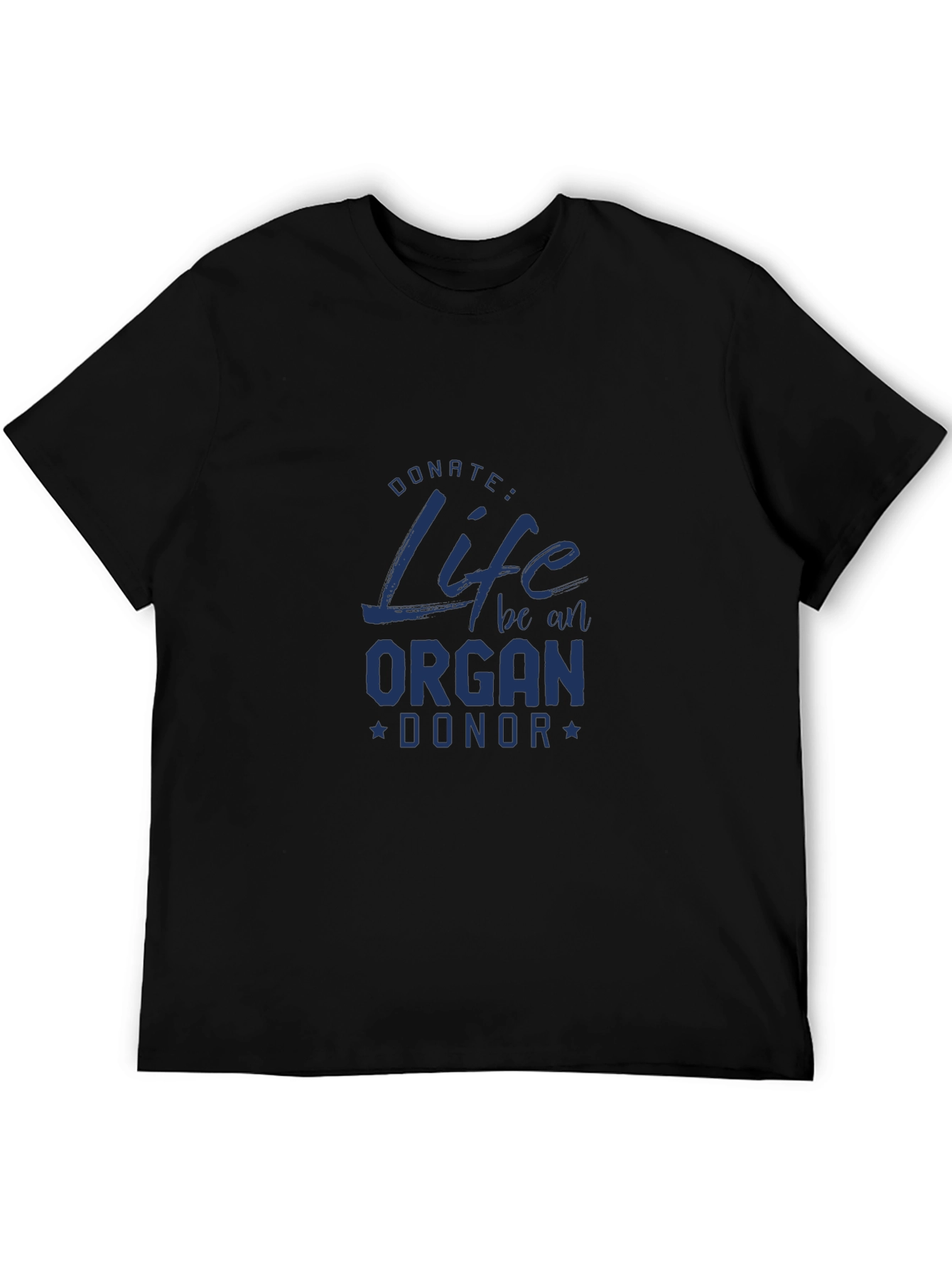 Black Donate Life Organ Donor Black T-Shirt view 5