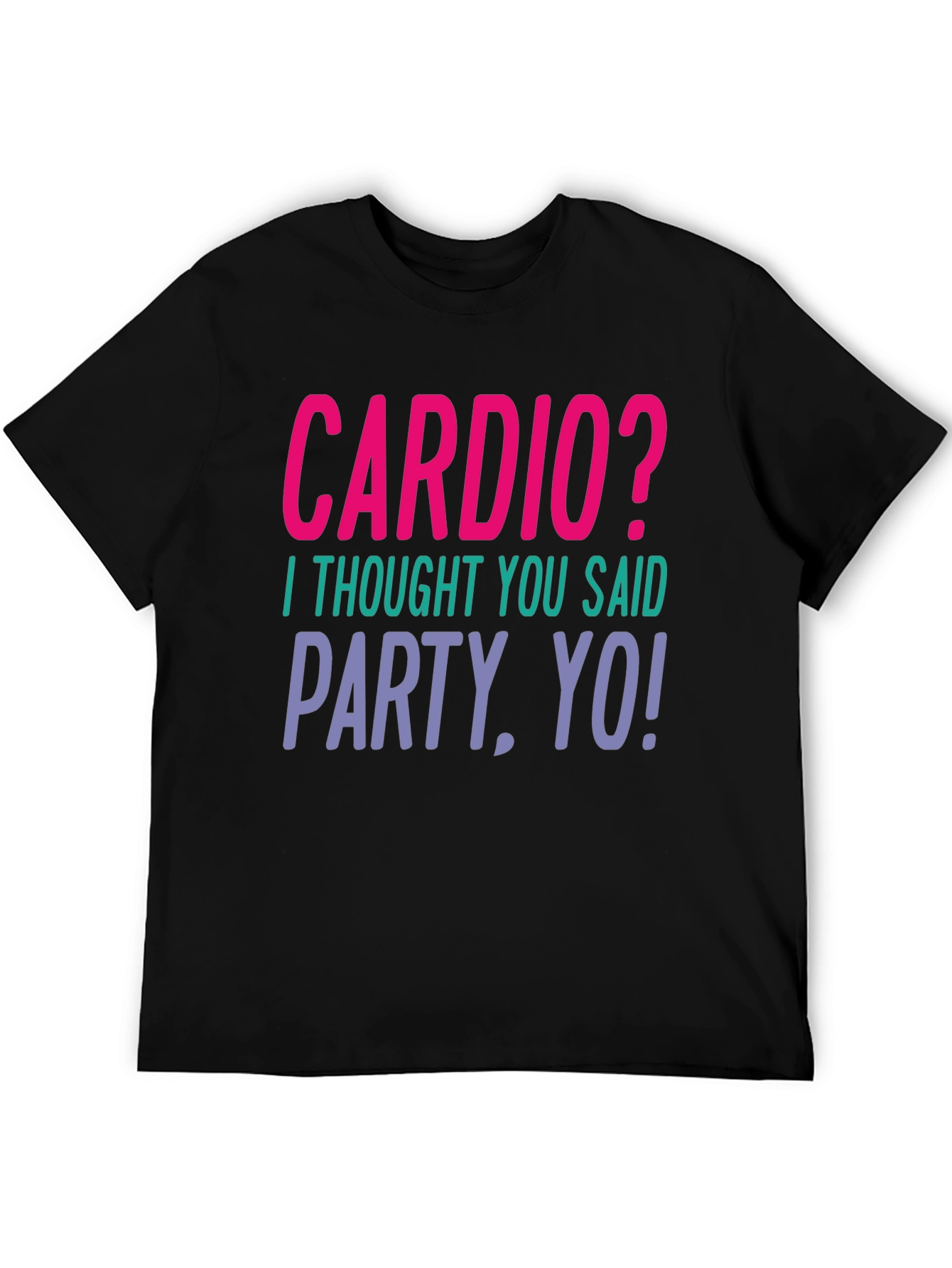 Black Cardio? Party, Yo! Graphic Tee - Unisex view 5