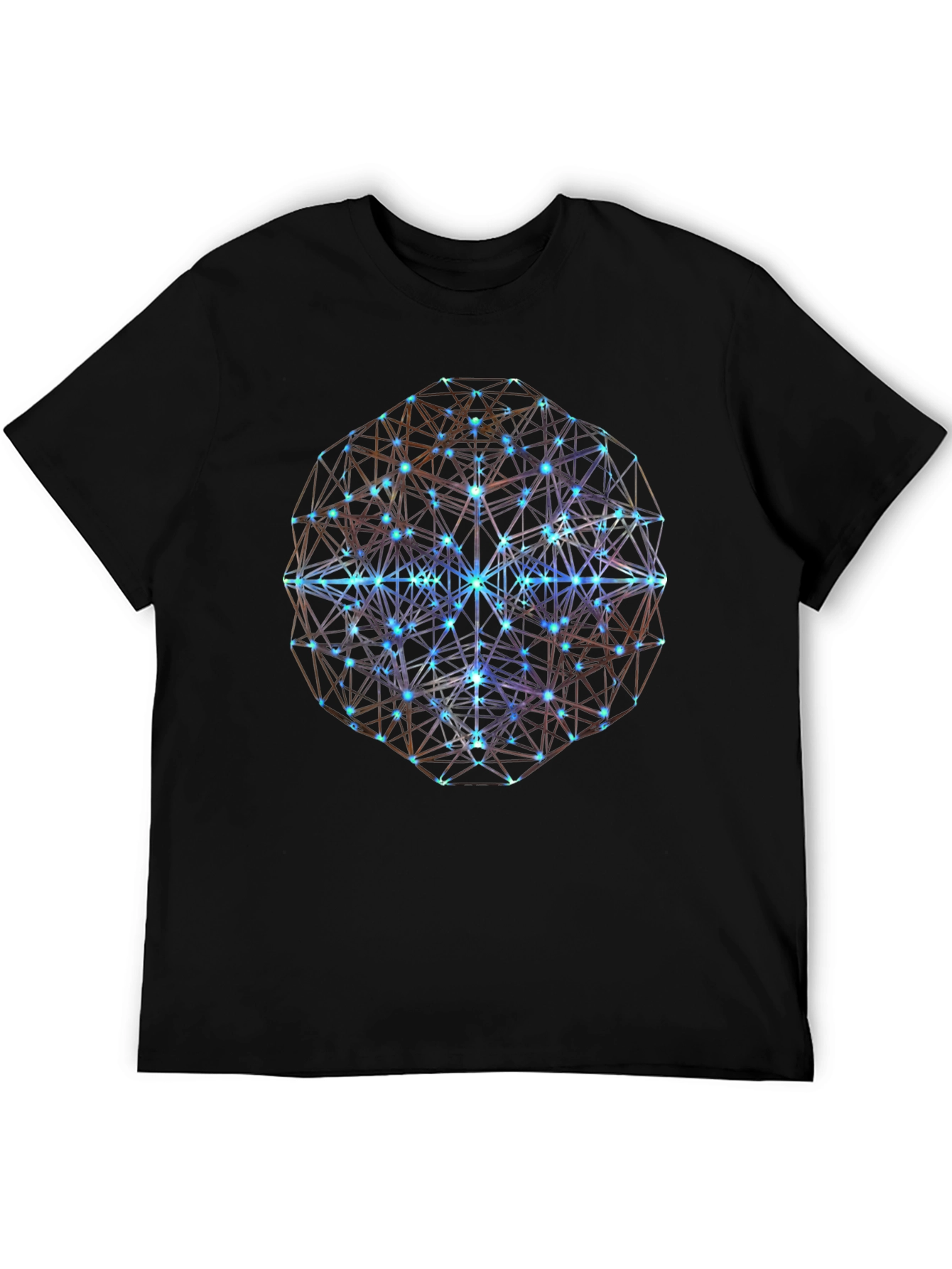 Black Geometric Sphere Graphic T-Shirt - Modern Design view 5
