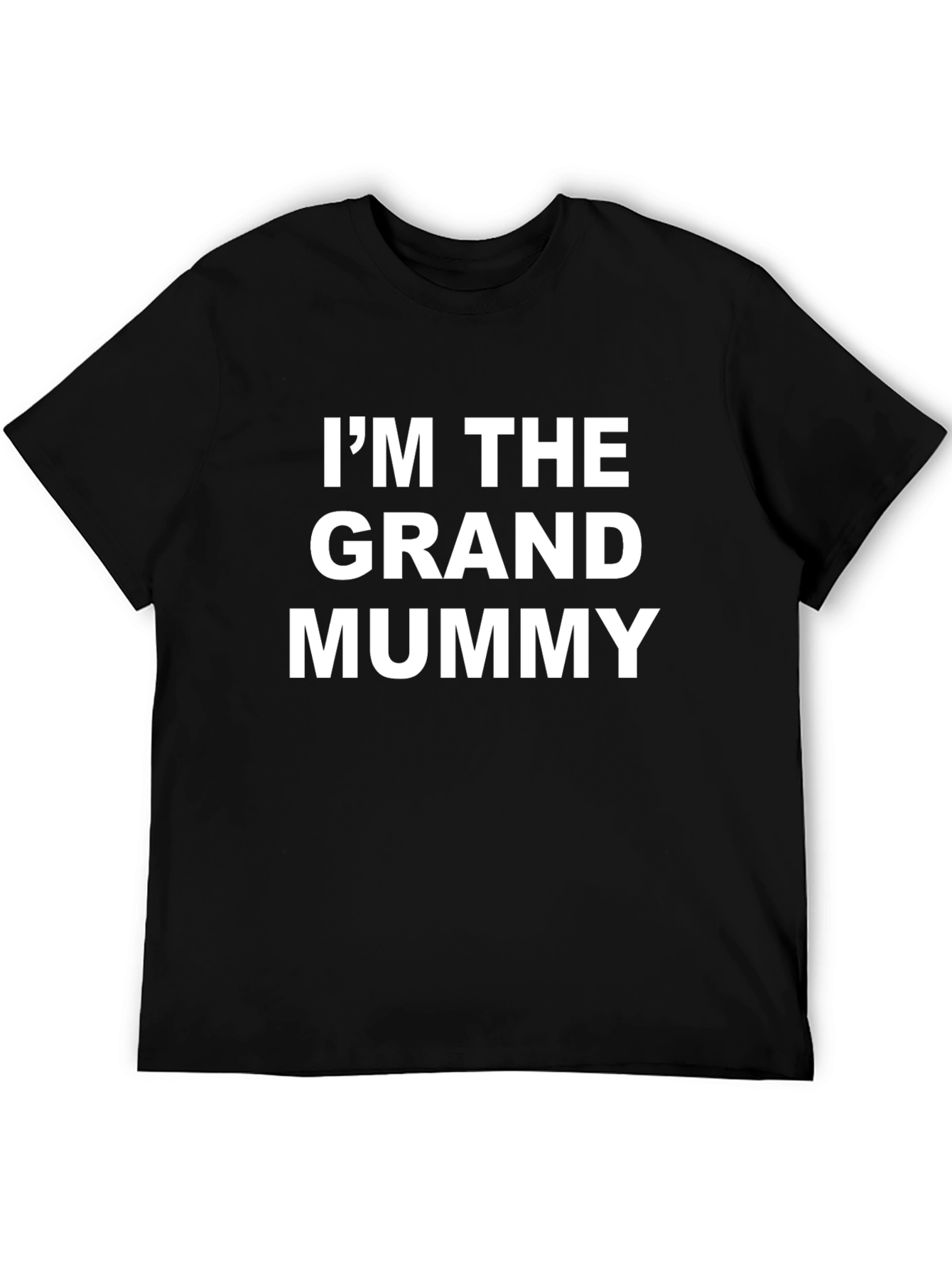 Black I'm the Grand Mummy - Funny Graphic T-Shirt view 5