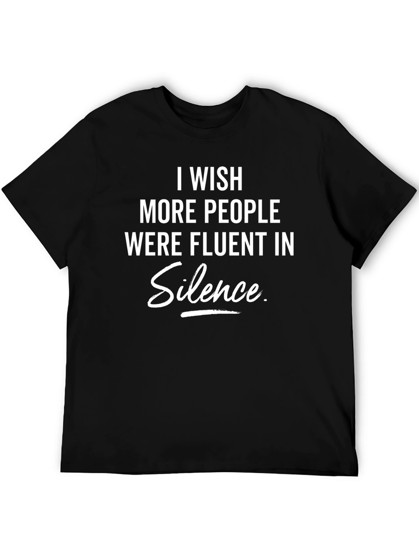 Black Fluent in Silence Graphic T-Shirt - Black view 5