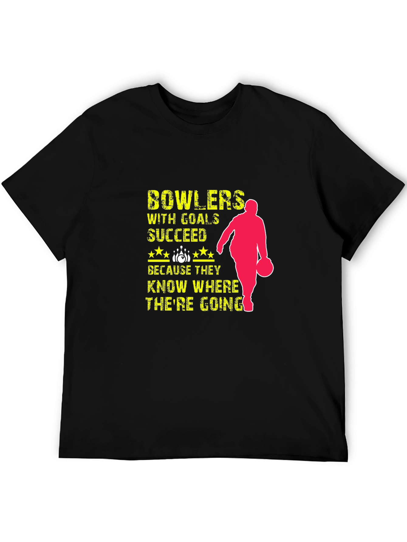 Black Bowlers Succeed T-Shirt - Bowling with Goals view 5