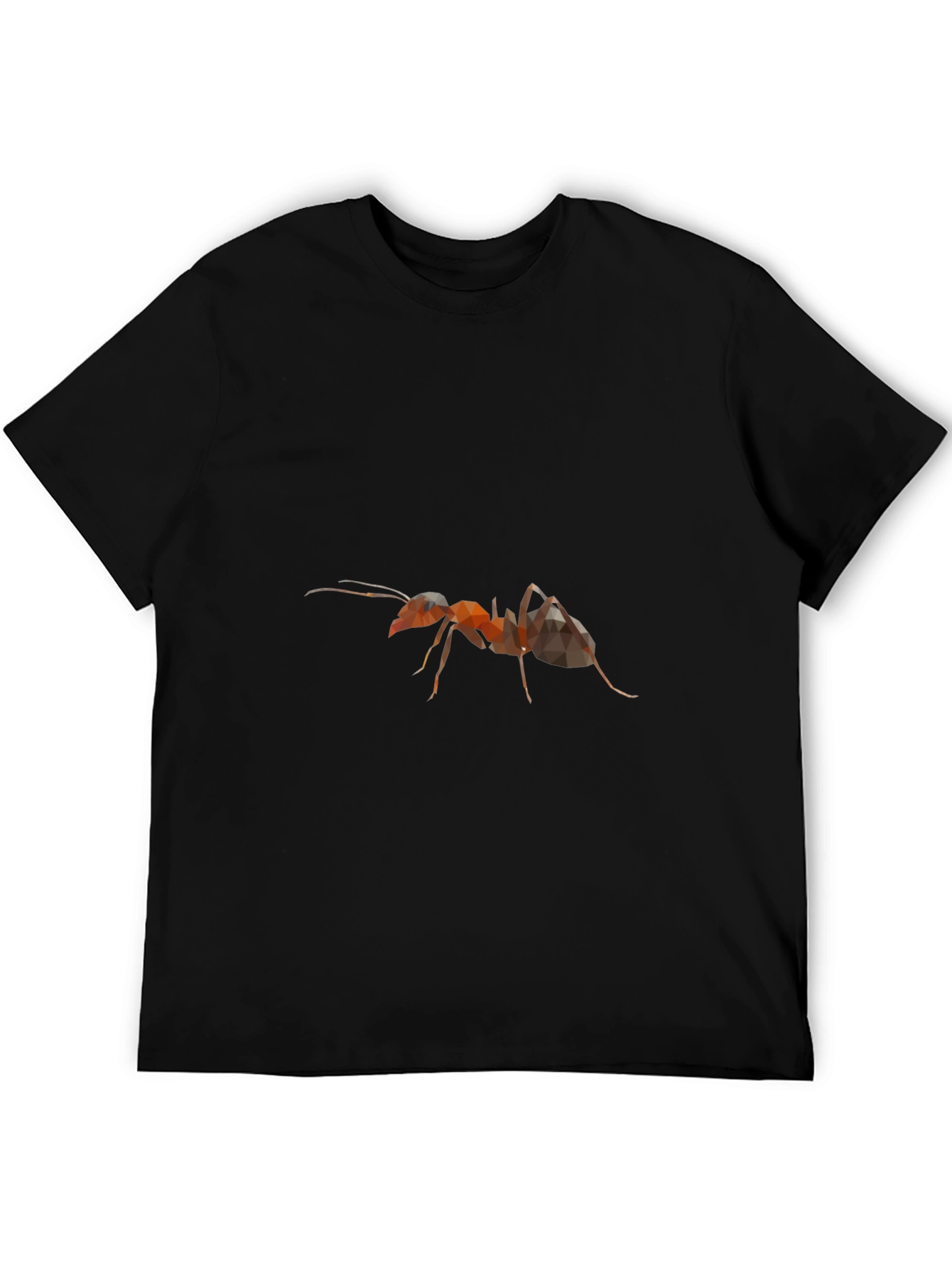 Abstract Ant Graphic Black T-Shirt - 5