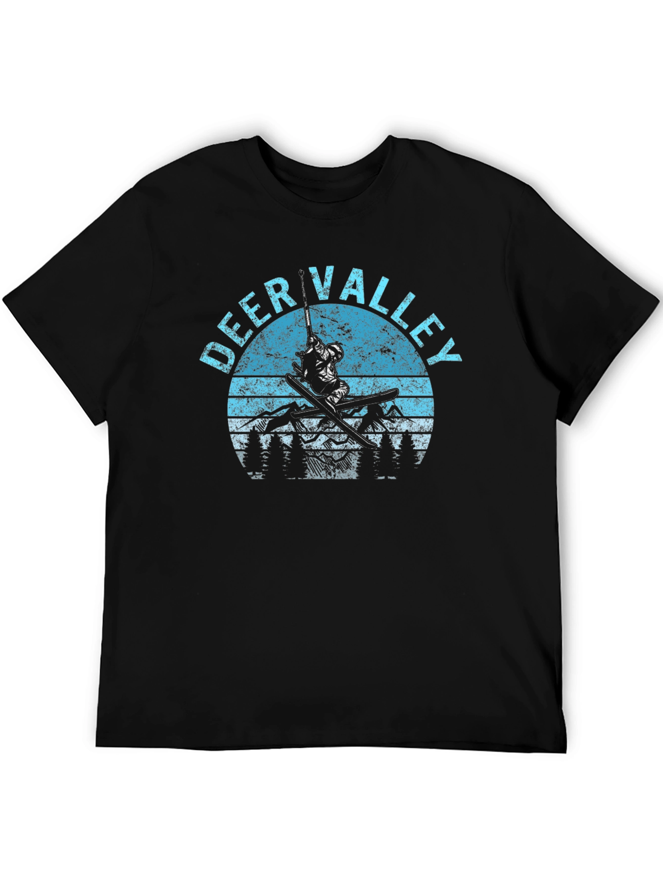 Black Deer Valley Retro Graphic Tee view 5