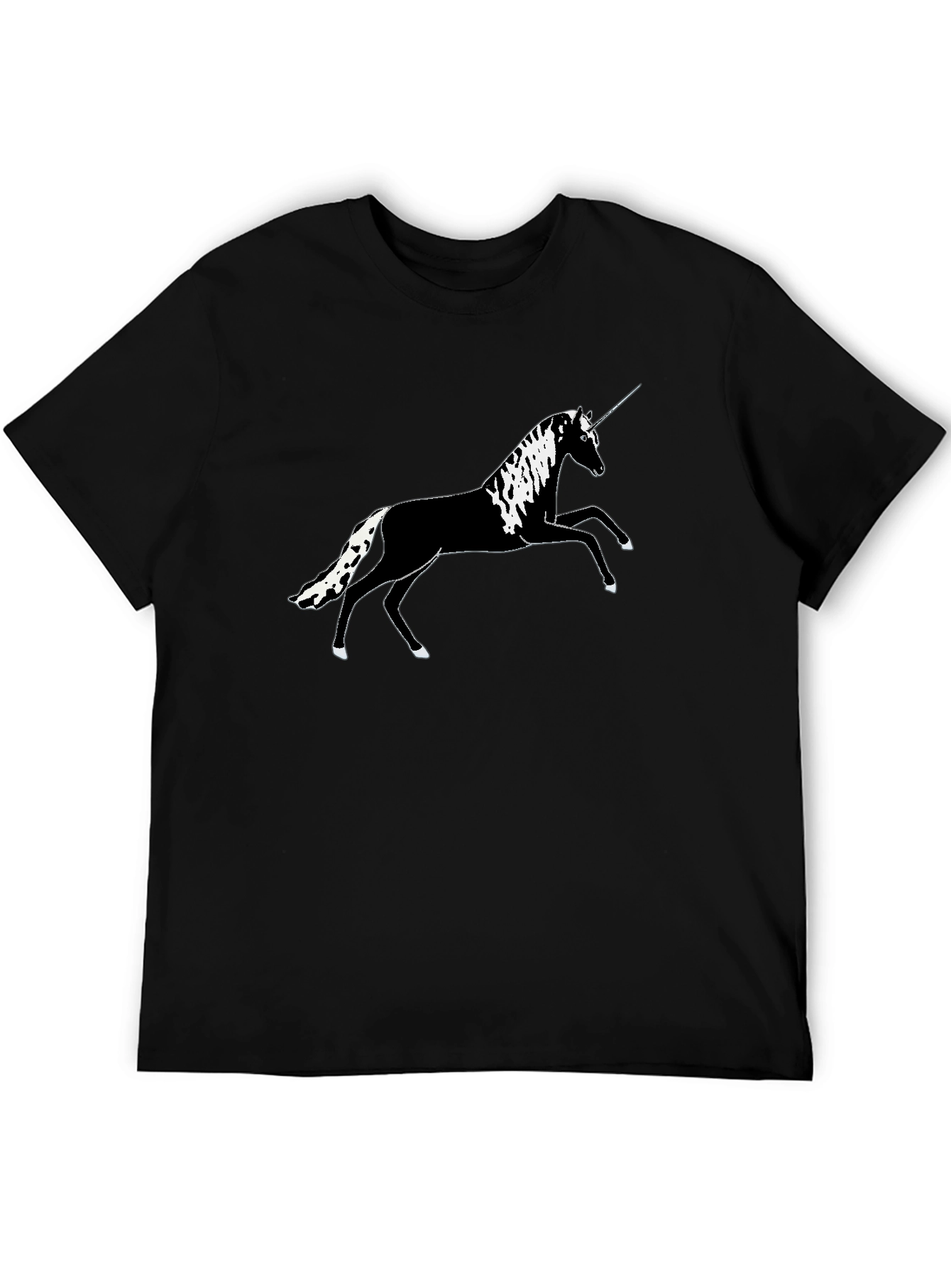 Black Unicorn Graphic Tee - Stylish Black Cotton T-Shirt view 5