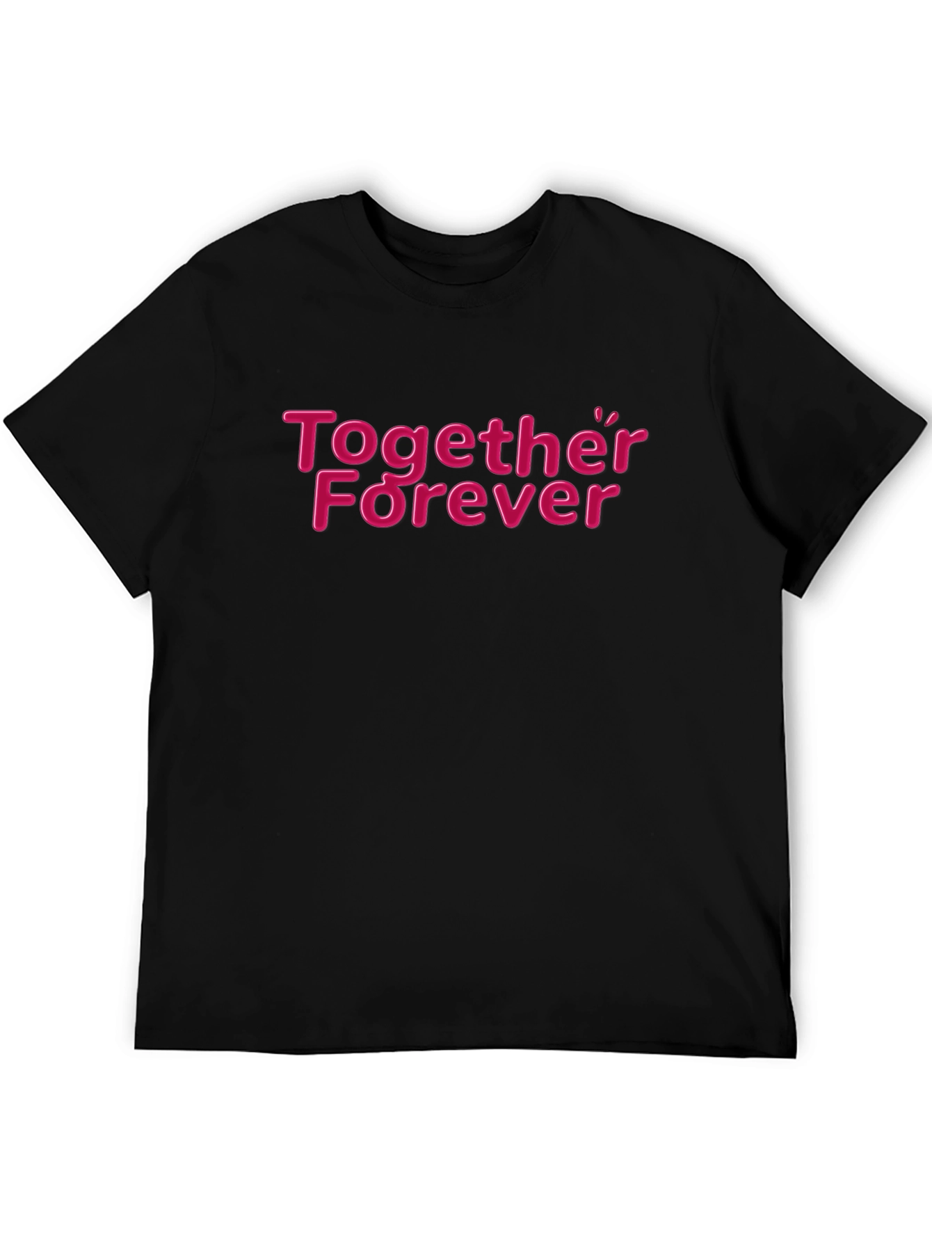 Black Together Forever Graphic Tee - Black view 5