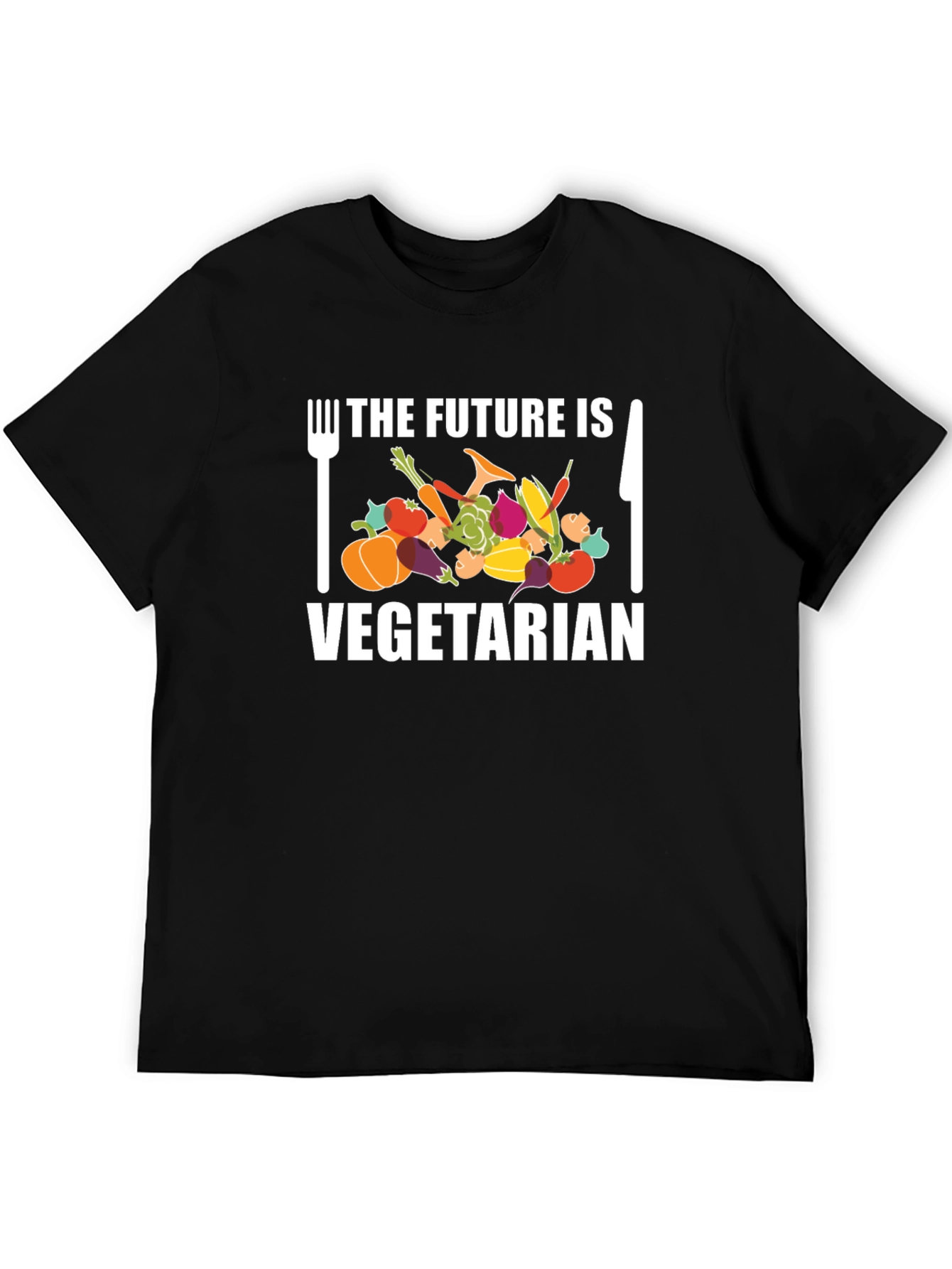 Black Vegetarian Future T-Shirt view 5