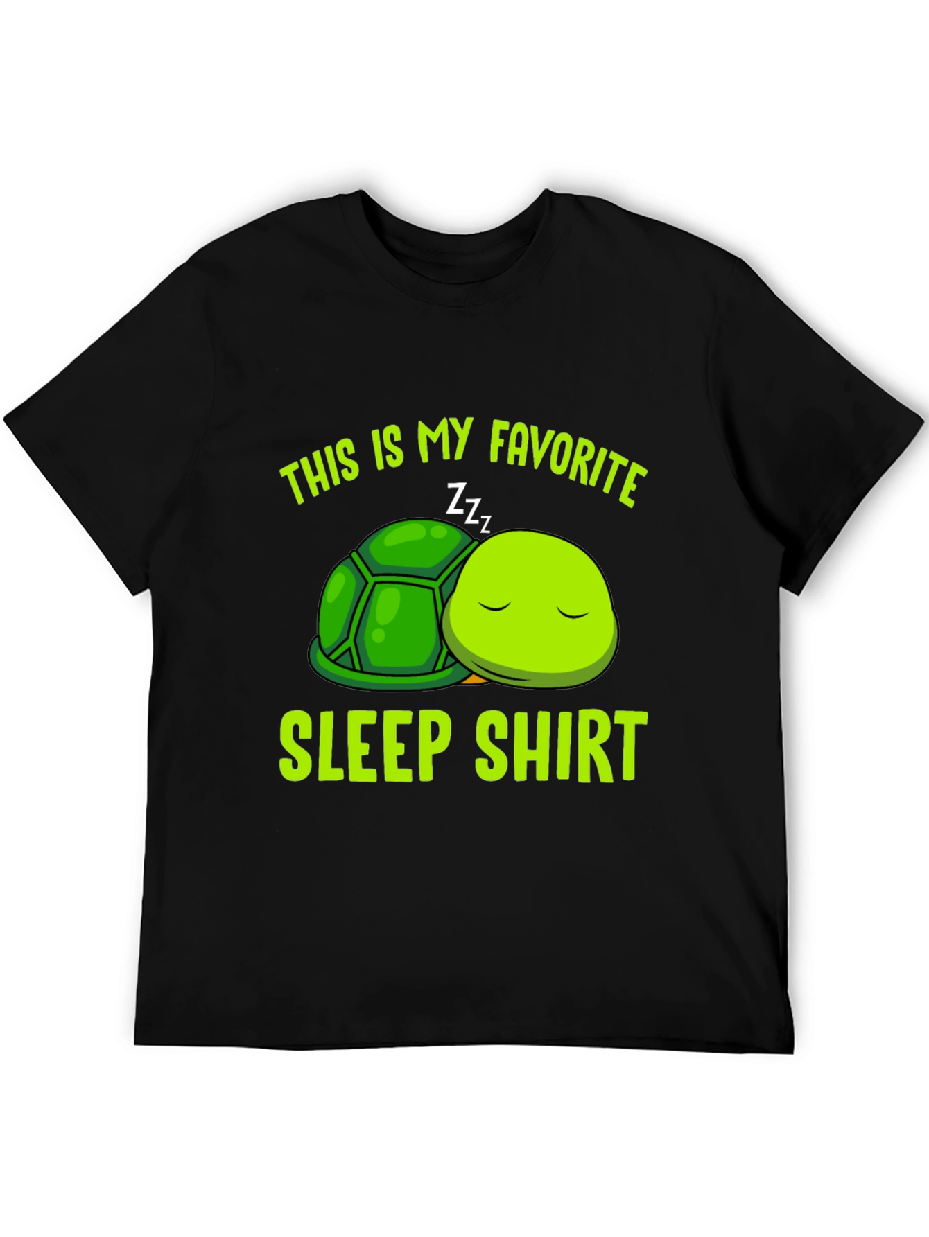 Black Turtle Sleep Shirt - Funny Animal Lover Tee view 5