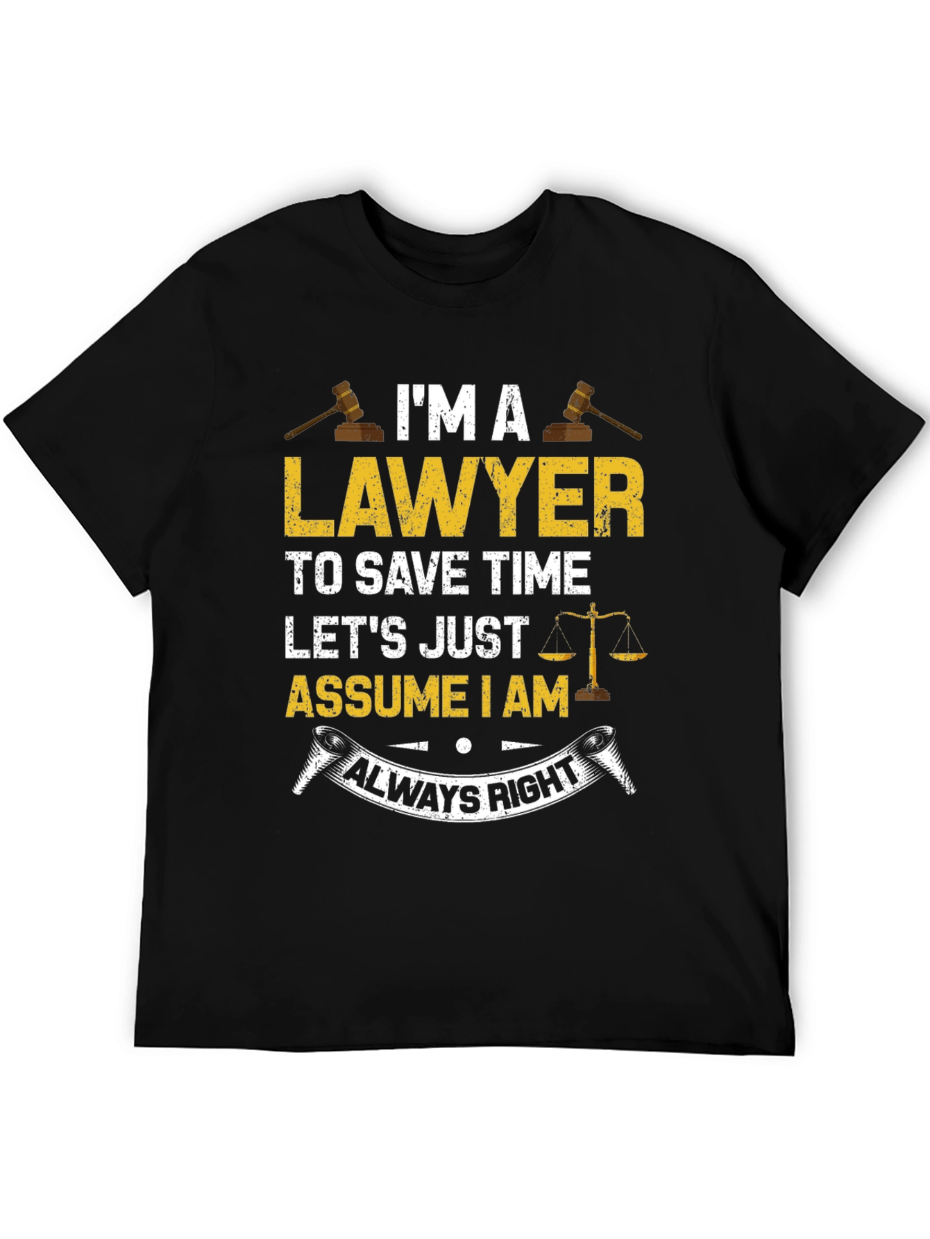 Black Lawyer Always Right Graphic T-Shirt view 5
