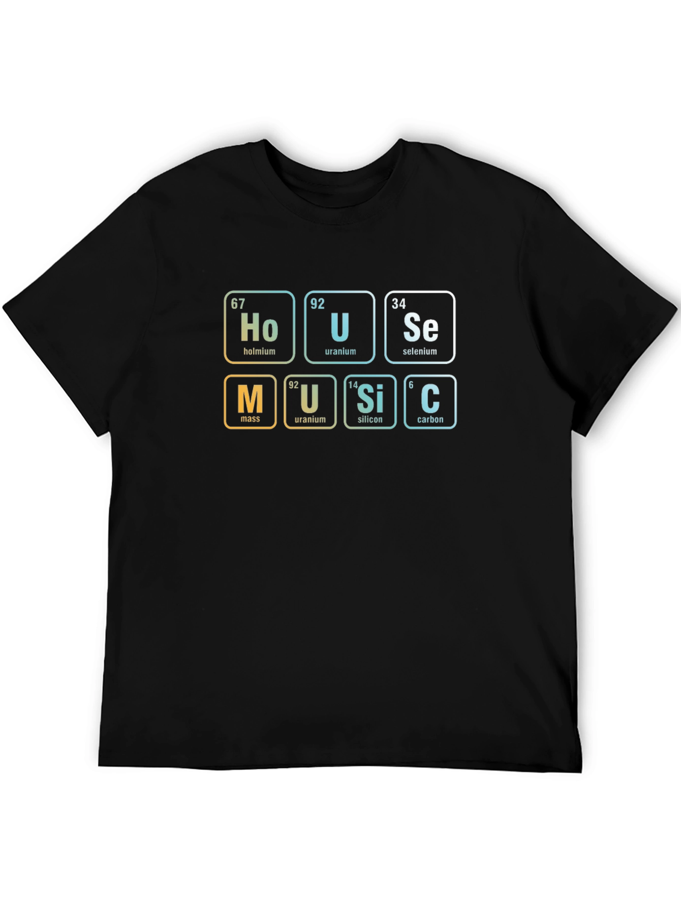 Black Periodic Table of Music T-Shirt view 5