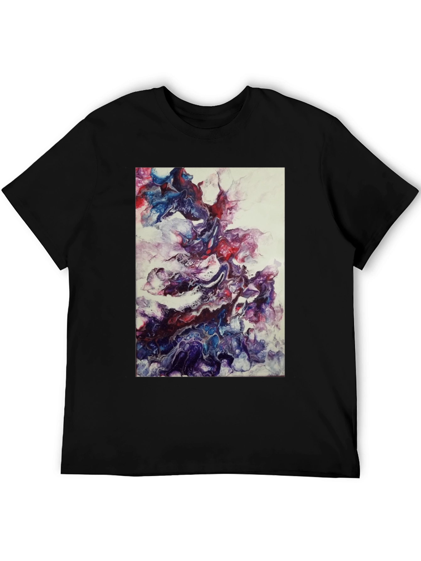 Black Abstract Art Black T-Shirt view 5