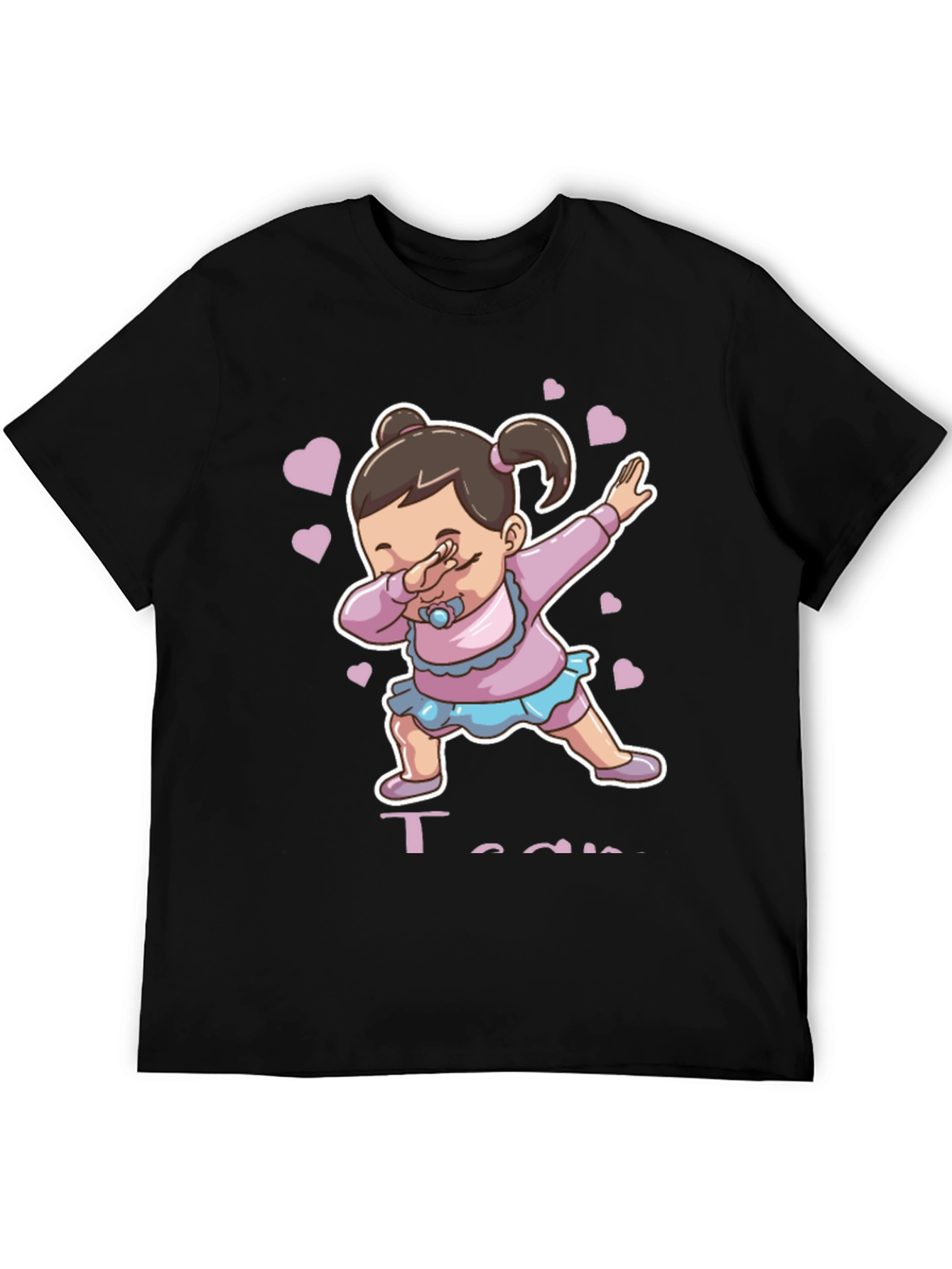 Black Dabbing Toddler Tee view 5