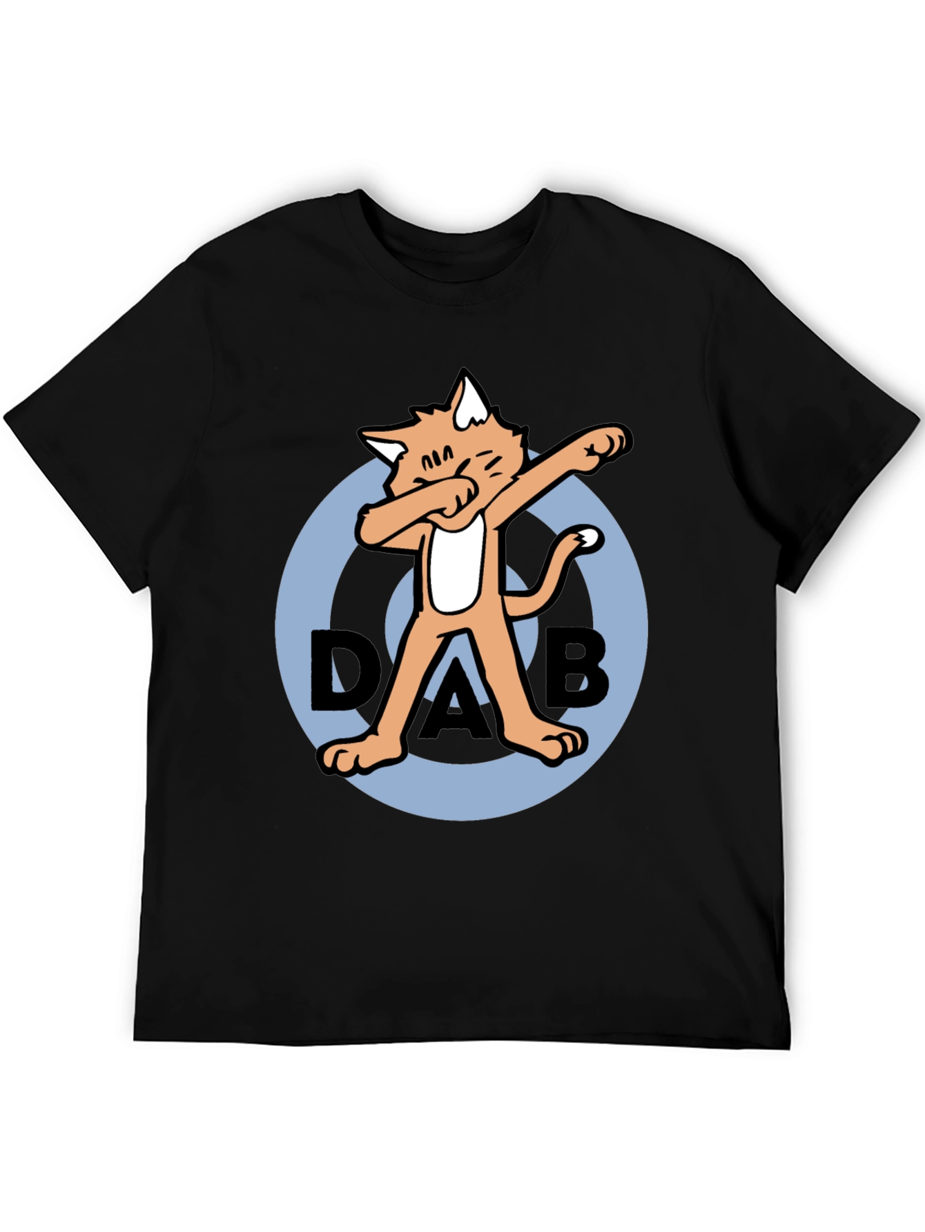 Black Dabbing Cat T-Shirt - Cool & Unique view 5
