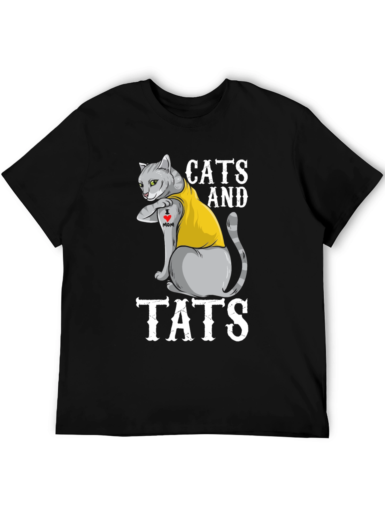 Black Cats and Tats Graphic T-Shirt - Novelty Tee view 5