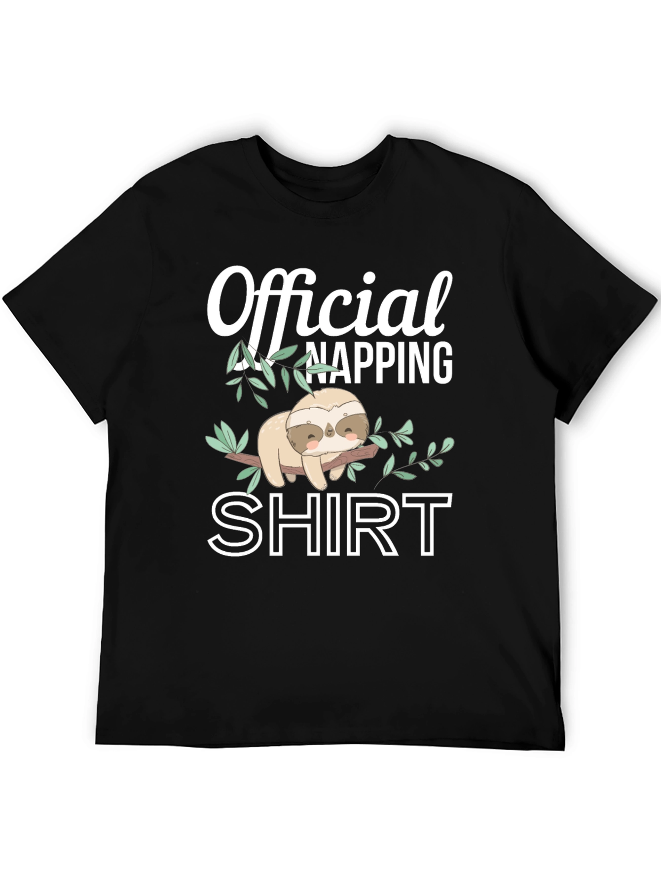 Black Official Napping Shirt - Sloth Tee view 5