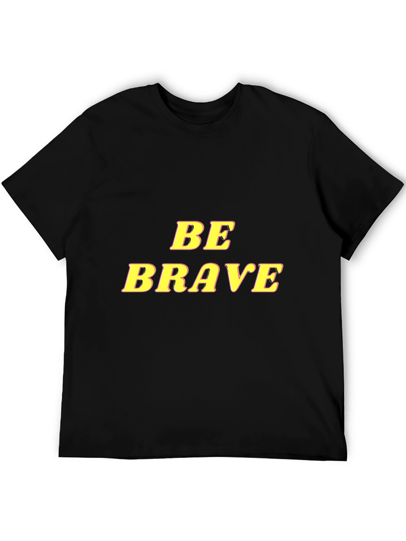 Black Be Brave Graphic Tee - Mens Black T-Shirt view 5