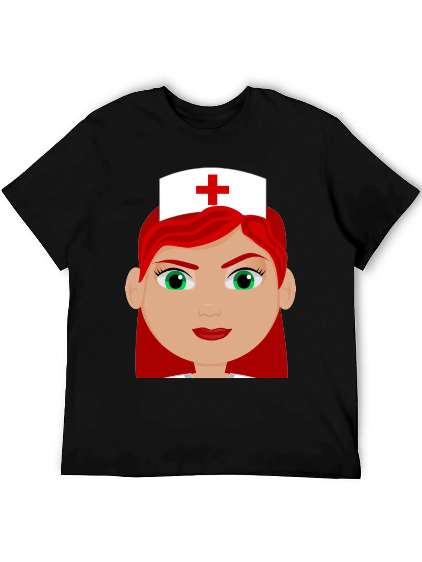Black Nurse Cartoon Graphic T-Shirt view 5