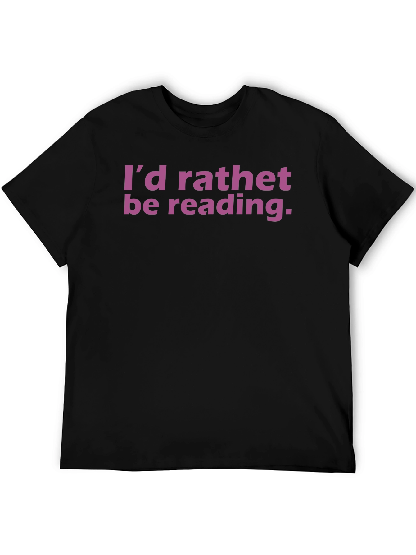 Black I'd Rather Be Reading Graphic Tee view 5