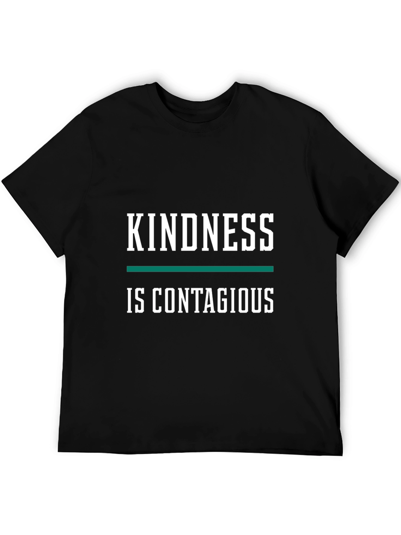 Black Kindness is Contagious Graphic Tee - Black view 5
