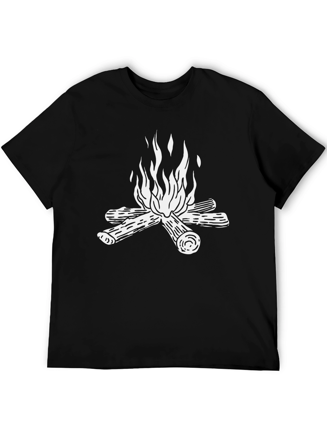 Black Campfire Graphic Tee - Cozy Nights, Outdoors view 5