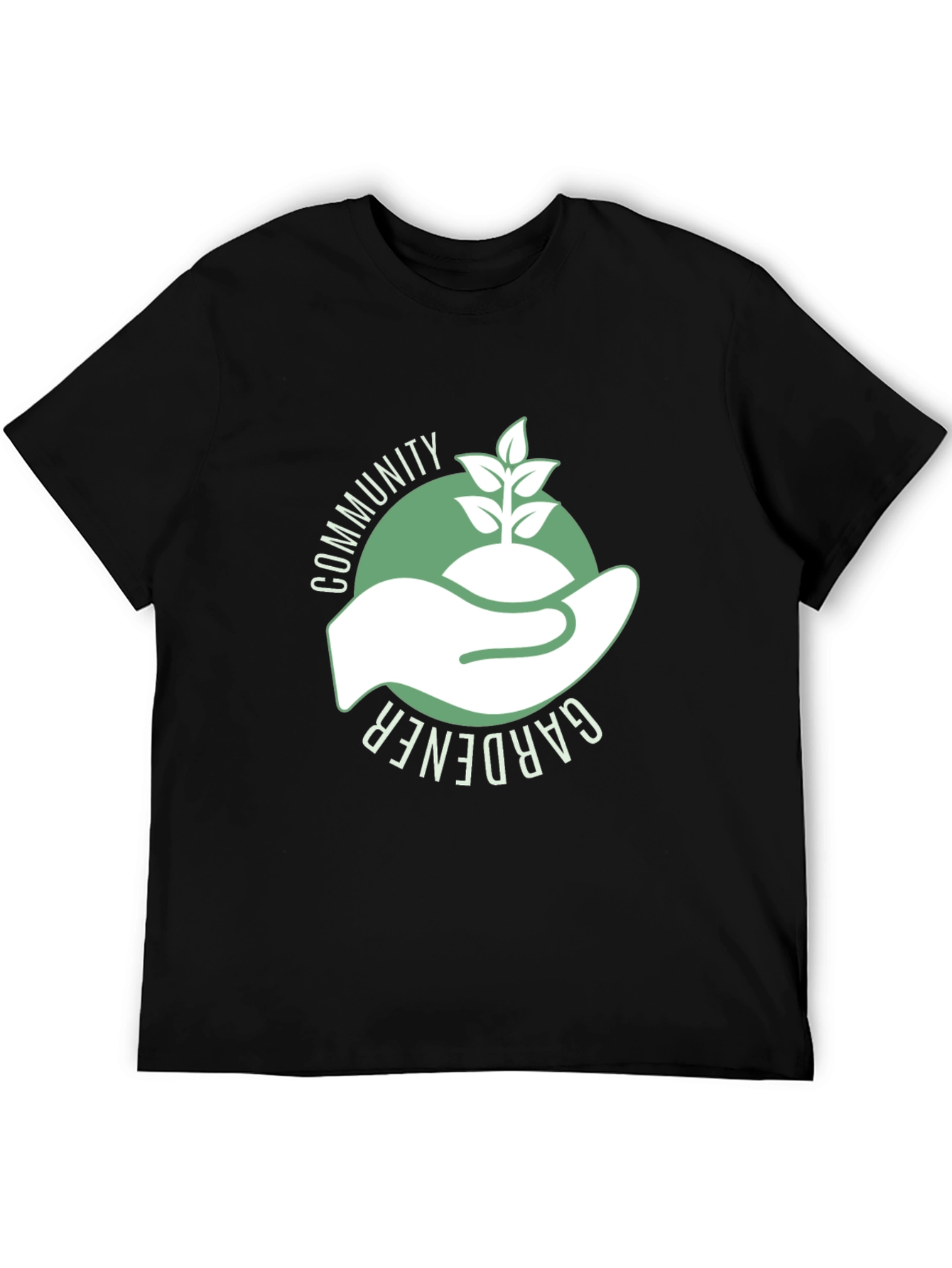 Black Community Gardener Black T-Shirt - Eco-Friendly Design view 5