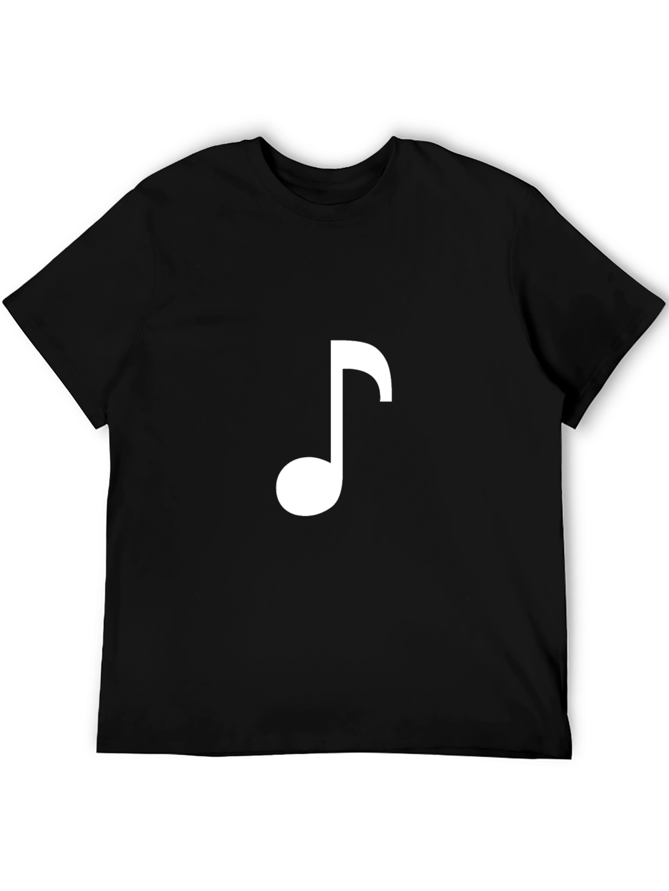 Black Music Note Black T-Shirt view 5