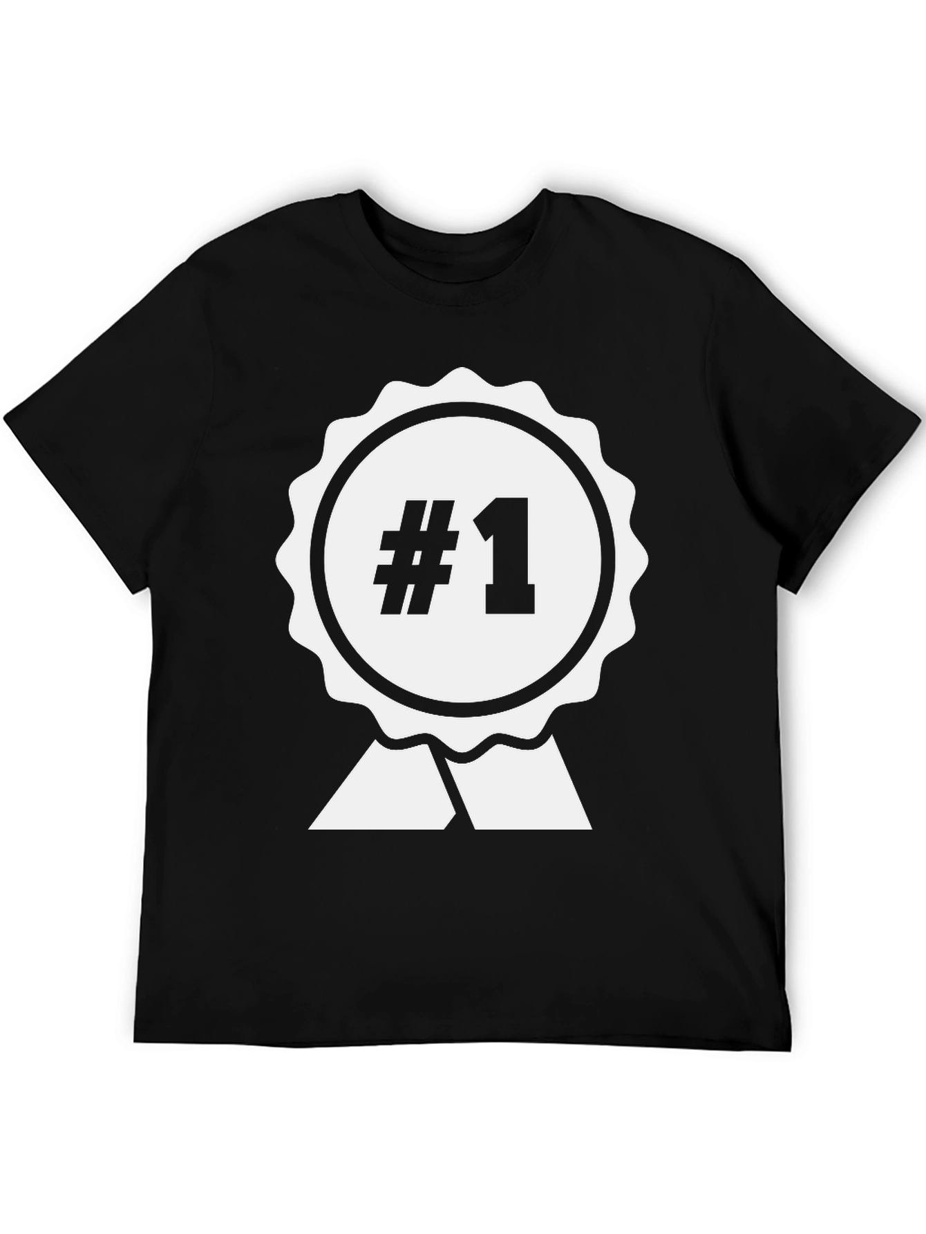 Black #1 Champion T-Shirt - Black Cotton Graphic Tee view 5