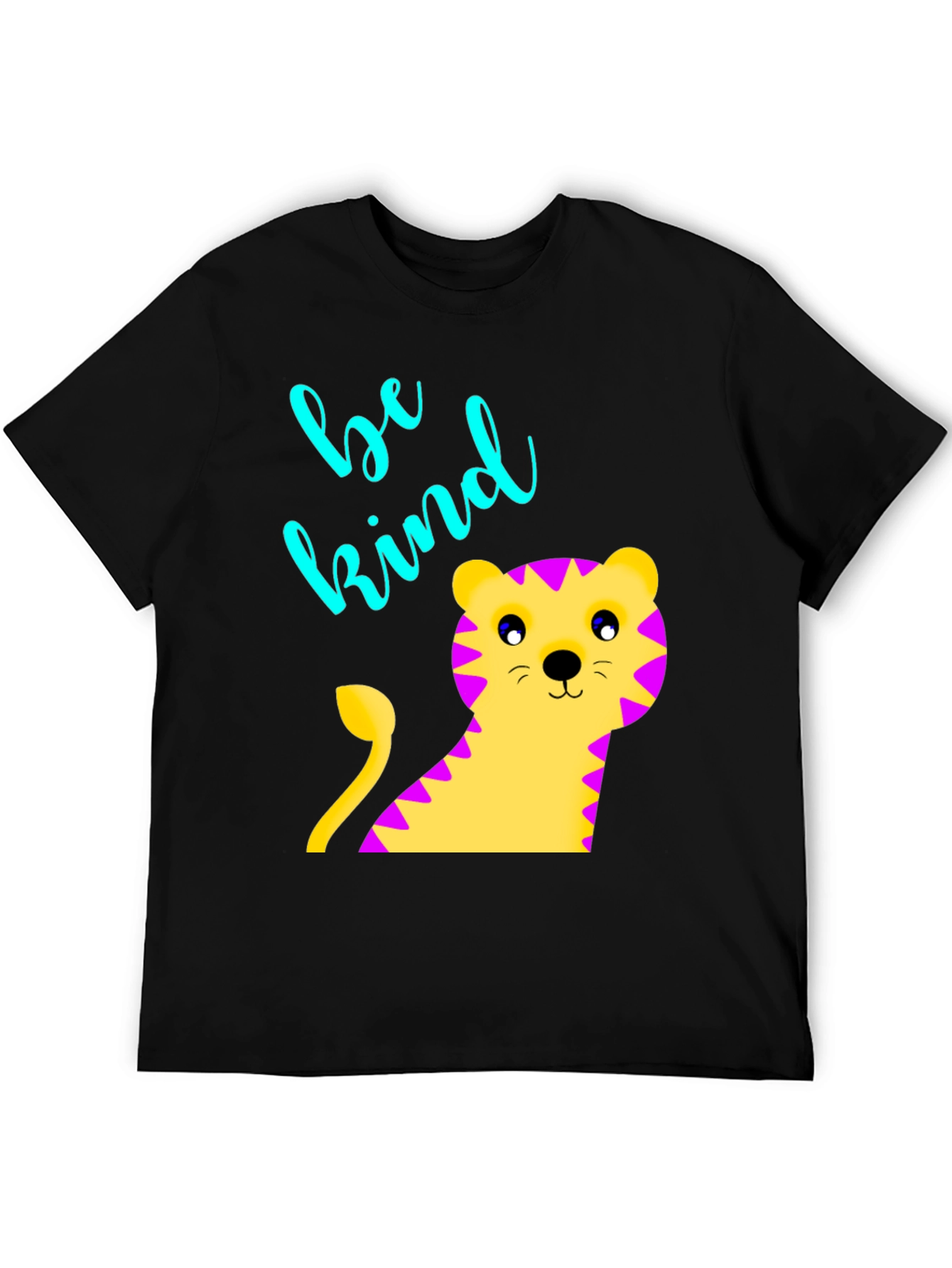 Black Be Kind Tiger Graphic Tee - Unisex view 5