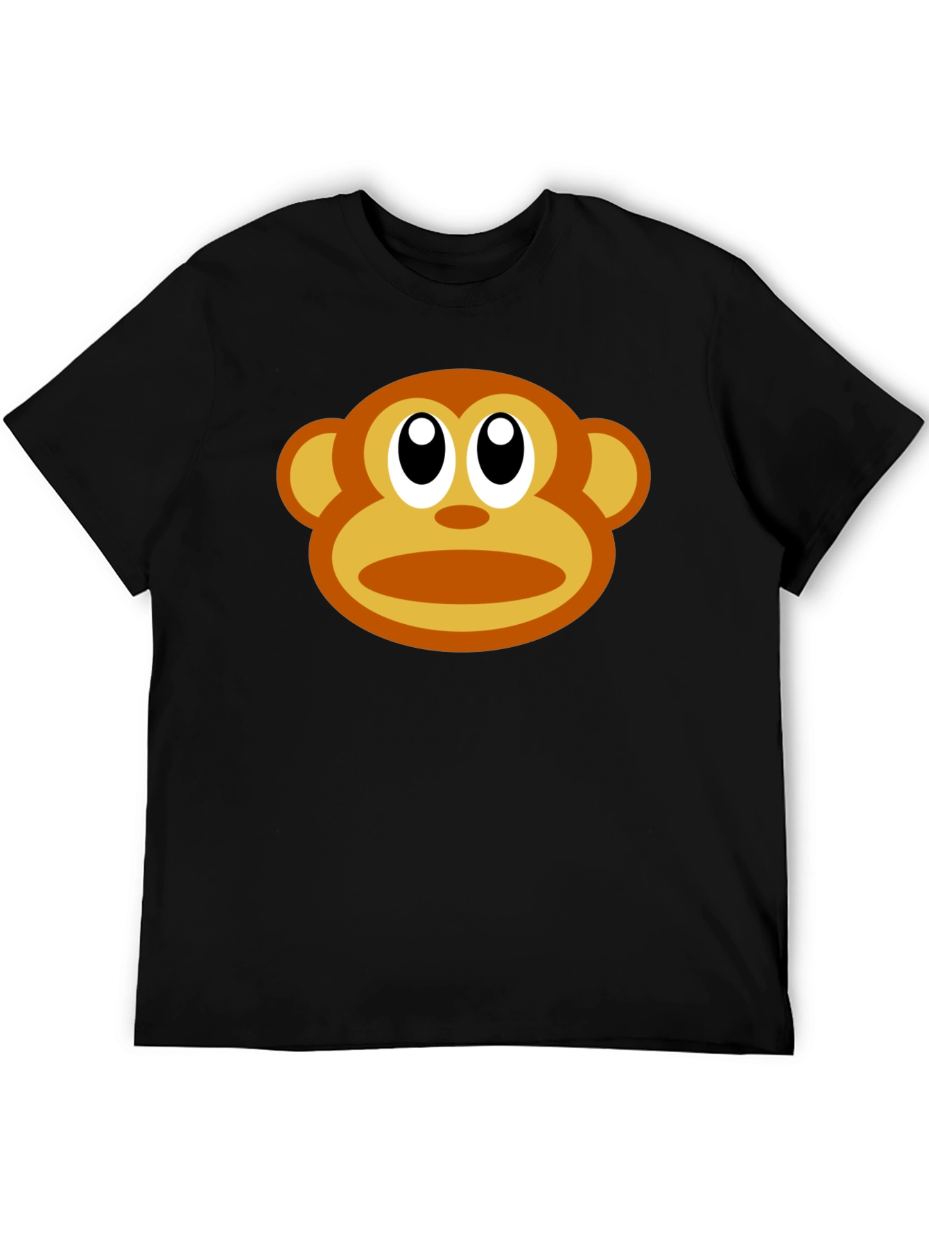 Black Monkey Face Graphic Tee - Fun Casual Black Shirt view 5
