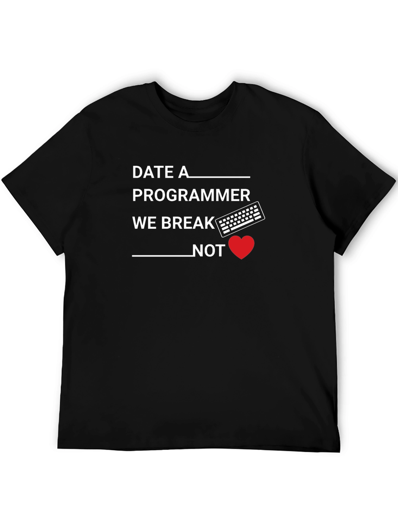 Black Date a Programmer T-Shirt - Funny Coding Humor view 5