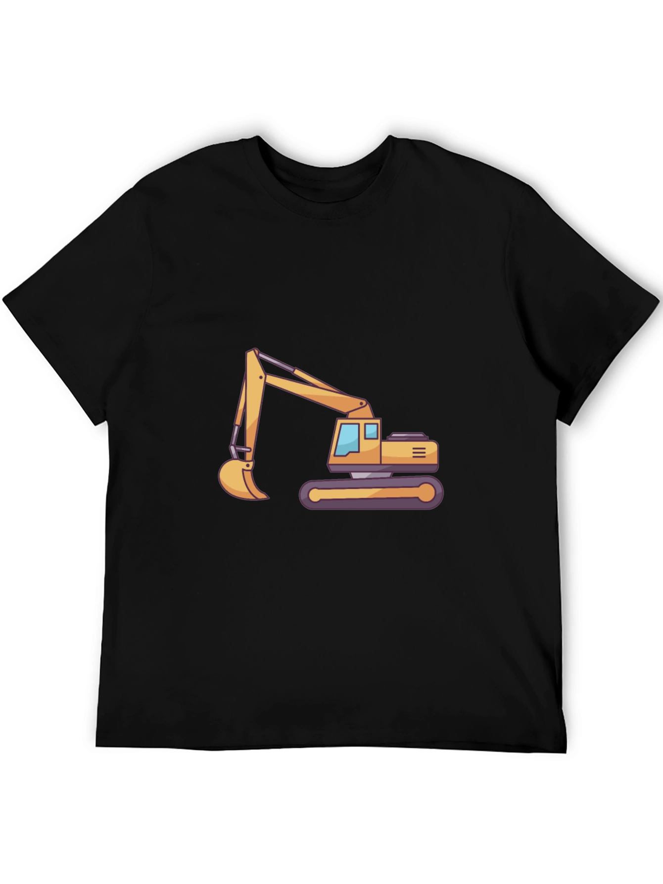 Black Excavator Graphic Tee - Construction Vehicle T-Shirt view 5