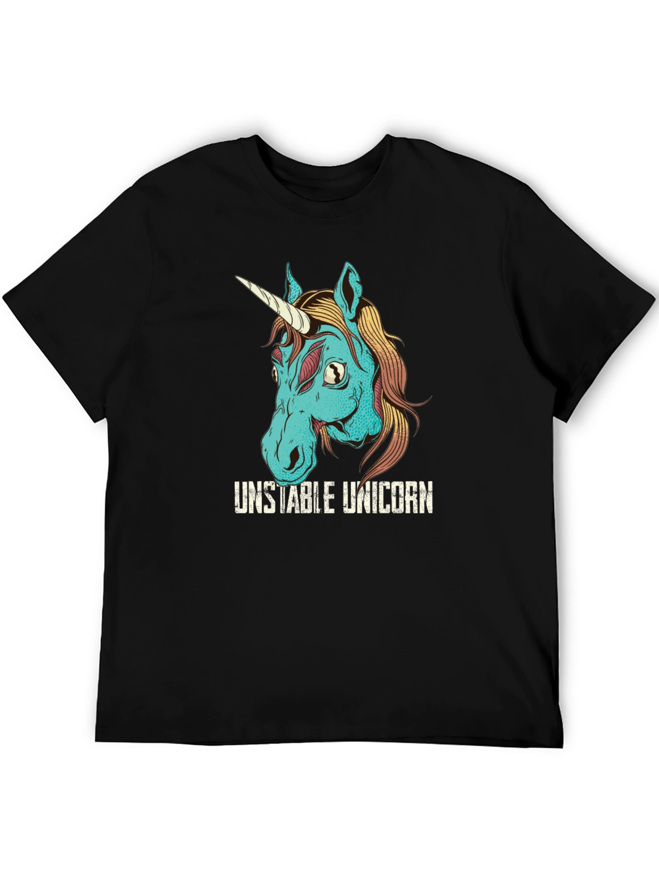 Black Unstable Unicorn Graphic Tee view 5