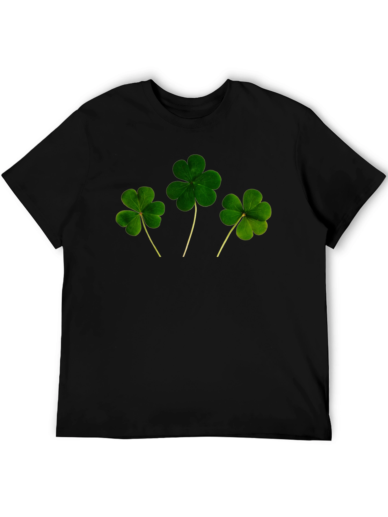 Black Lucky Clover T-Shirt - St. Patrick's Day view 5