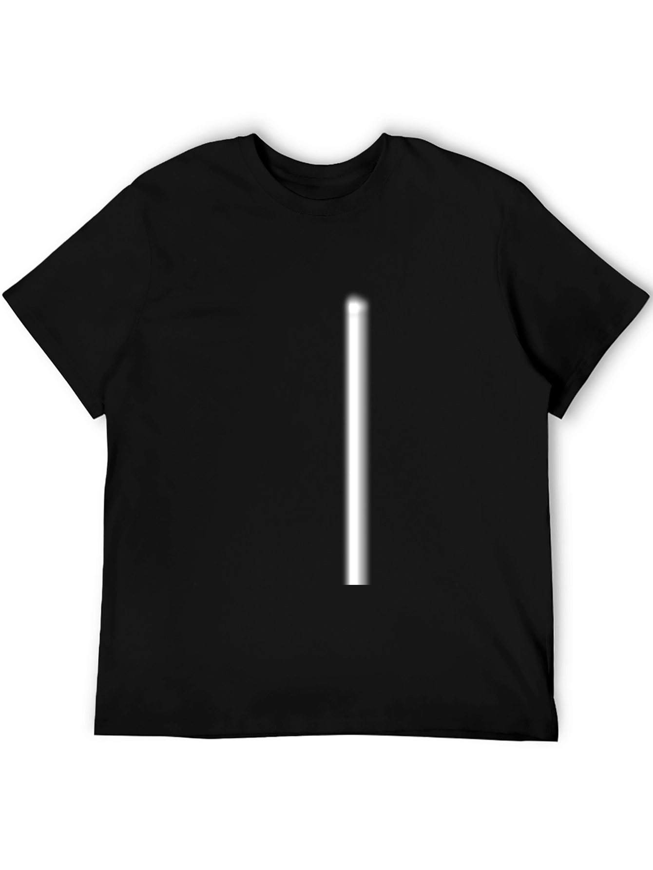 Black Men's Solid Black Crewneck T-Shirt view 5