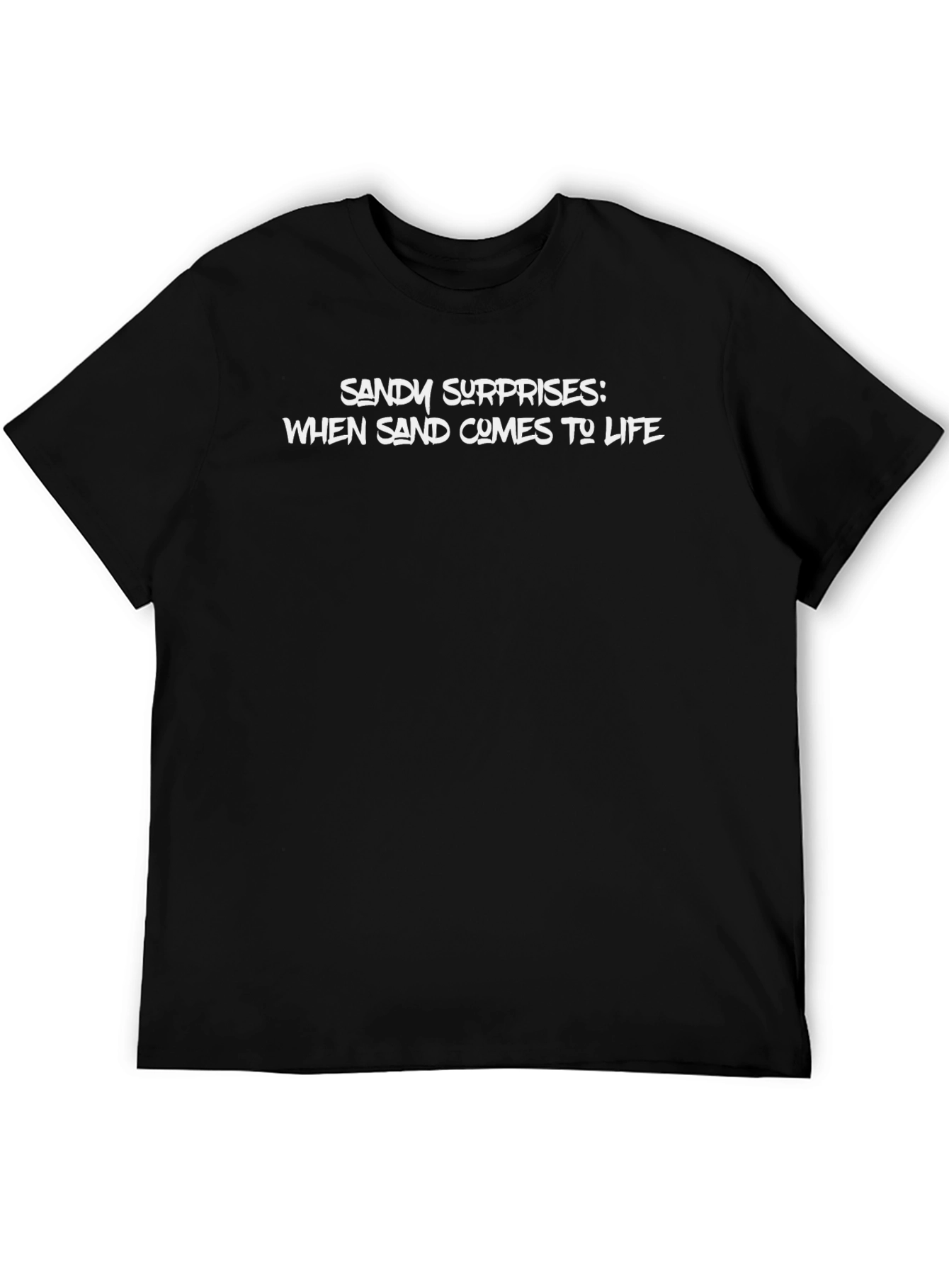 Black Sandy Surprises Graphic T-Shirt - When Sand Comes to Life view 5