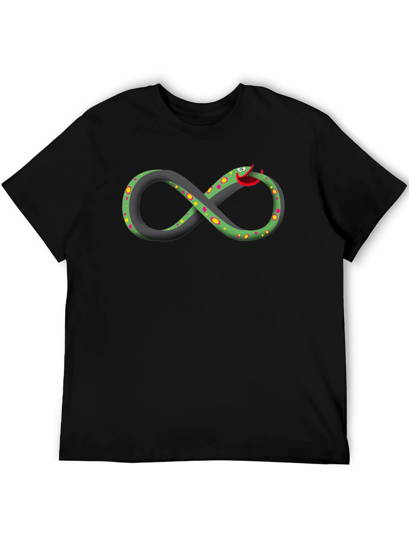 Black Infinity Snake Graphic Tee - Unique Design! view 5