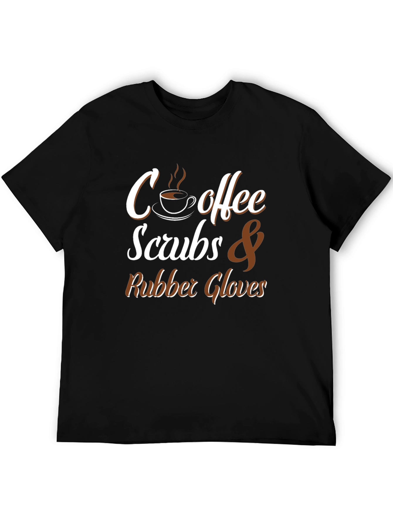 Black Coffee Scrubs & Rubber Gloves Graphic T-Shirt view 5